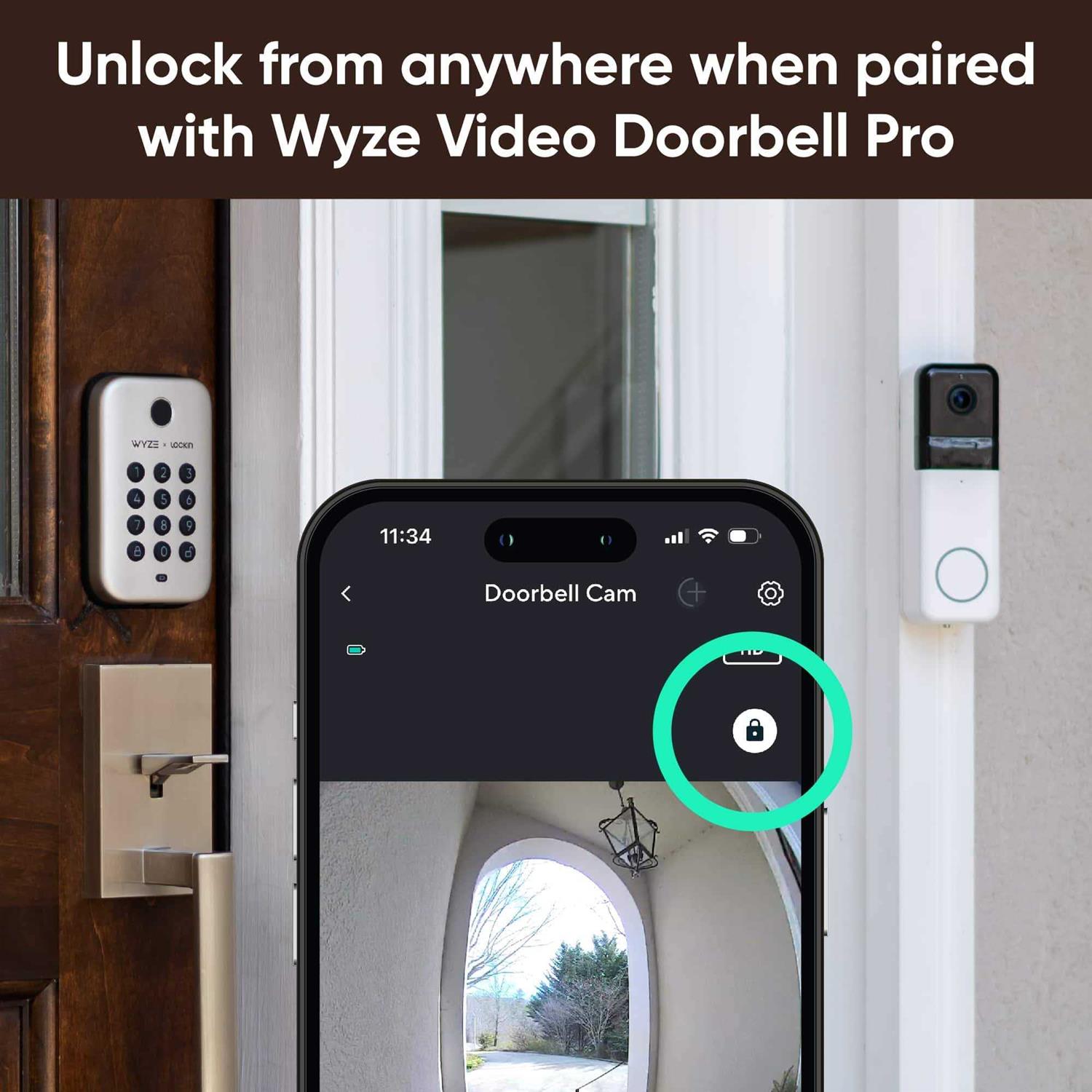 Wyze Lock Bolt Fingerprint Keyless Entry Door Smart Bluetooth - Inhomebuy