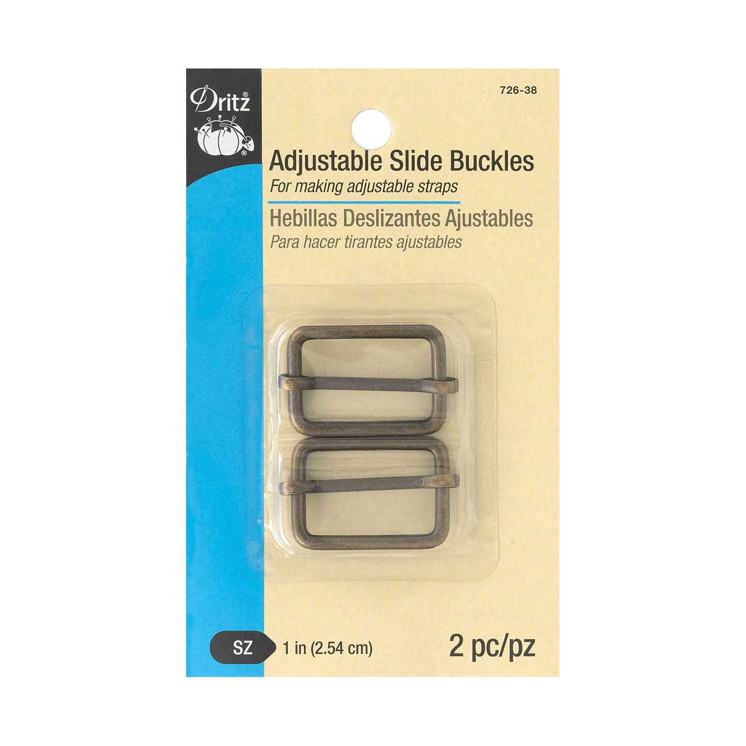 Dritz 88-65 Overall Buckles with No-Sew Buttons - Inhomebuy