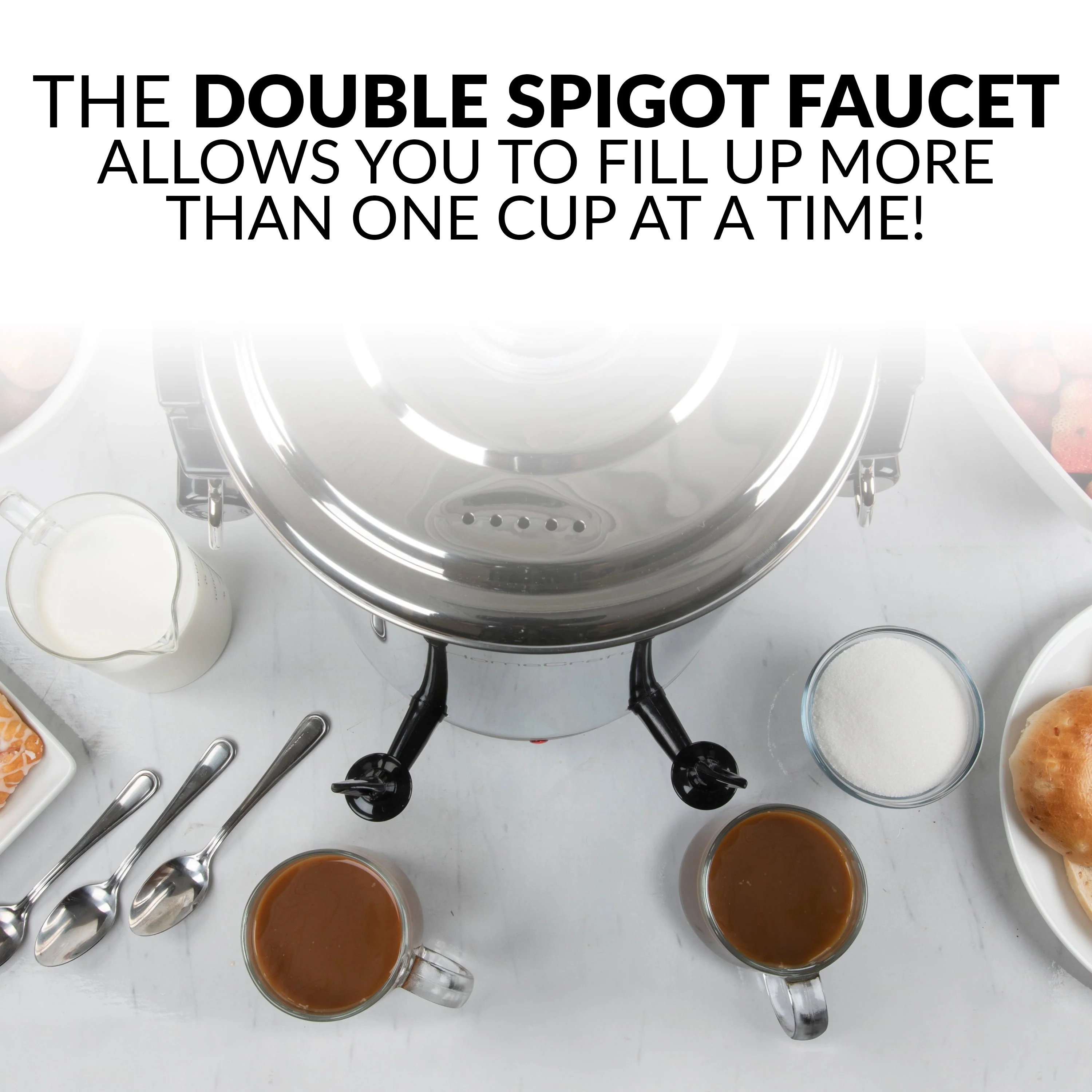 HomeCraft�?Quick-Brewing 1000-Watt Automatic 45-Cup Coffee Urn, Stainless Steel - Inhomebuy