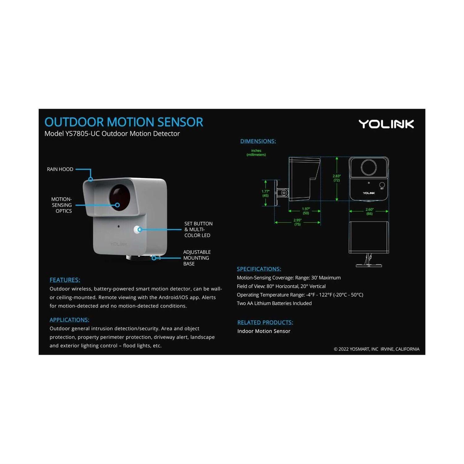 YoLink SpeakerHub and Outdoor Motion Starter Kit - Inhomebuy