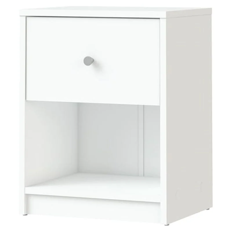 2 Piece Modern Wood Dresser and Nightstand Bedroom Set in White - Inhomebuy