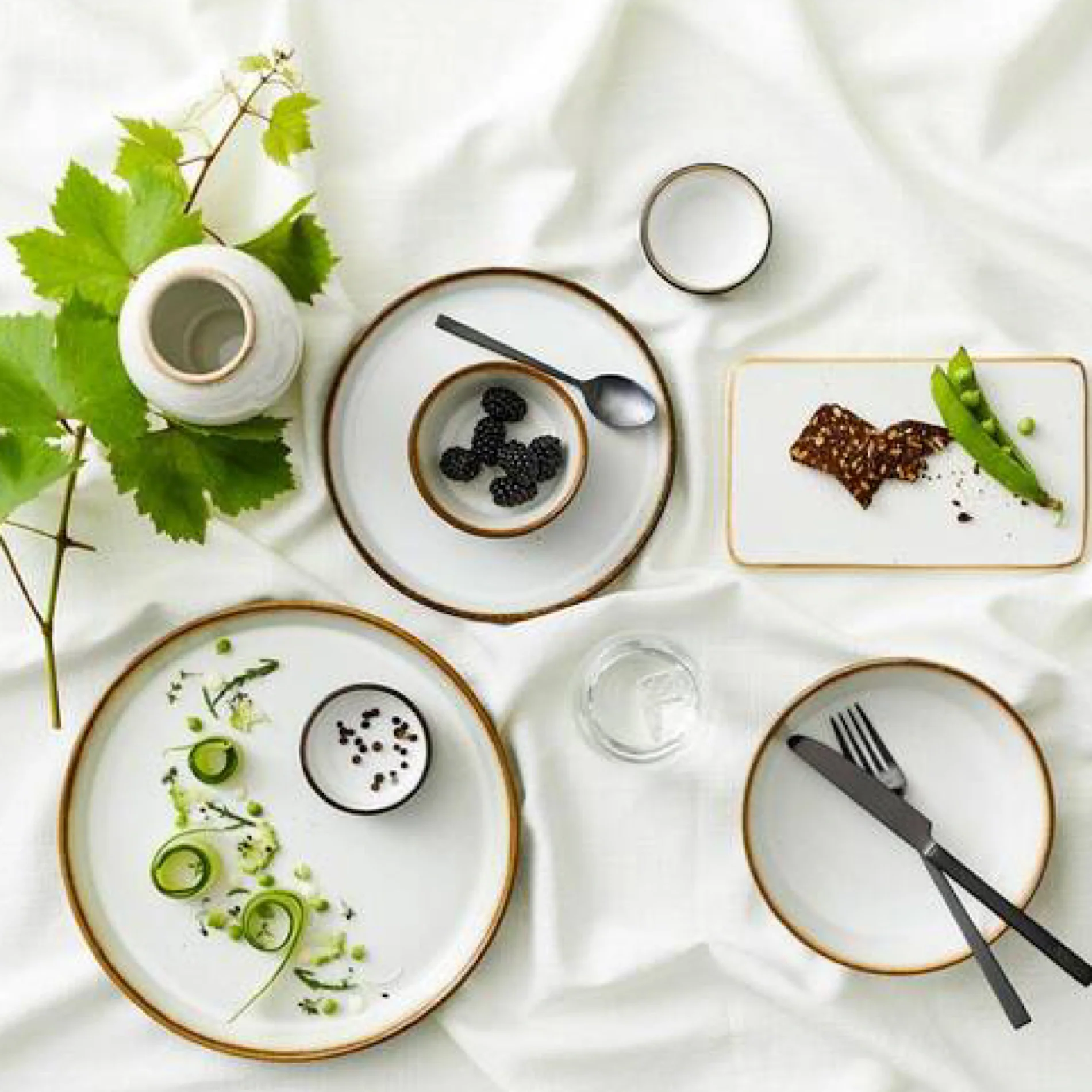 Stoneware Bowl Plate Deep 18cm Grey Cream - Inhomebuy