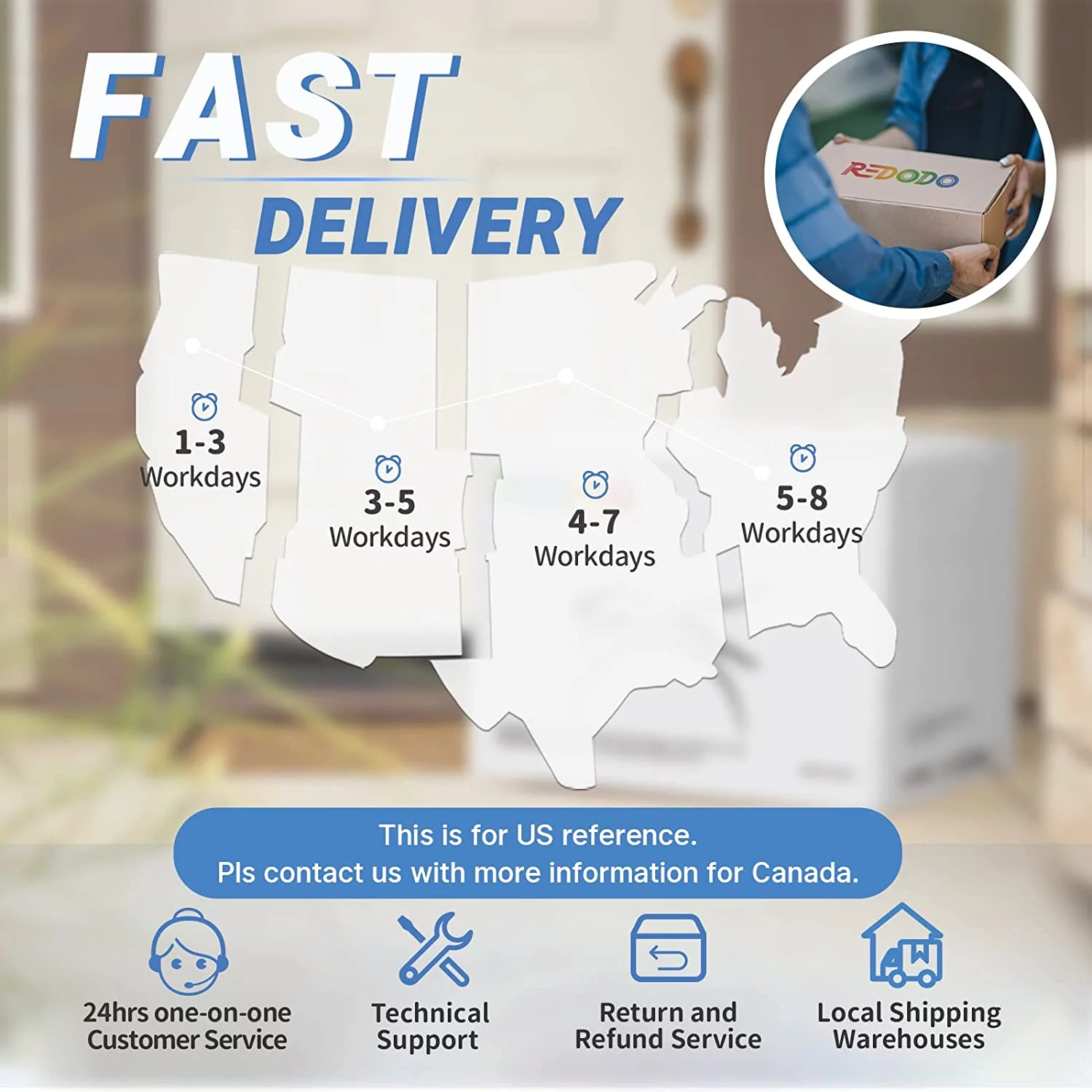 Redodo 24V 100Ah LiFePO4 Lithium Battery Max. 2560W Power Output Built in 100A BMS for RV, Trolling Motor, Solar off-Grid System, Marine - Inhomebuy