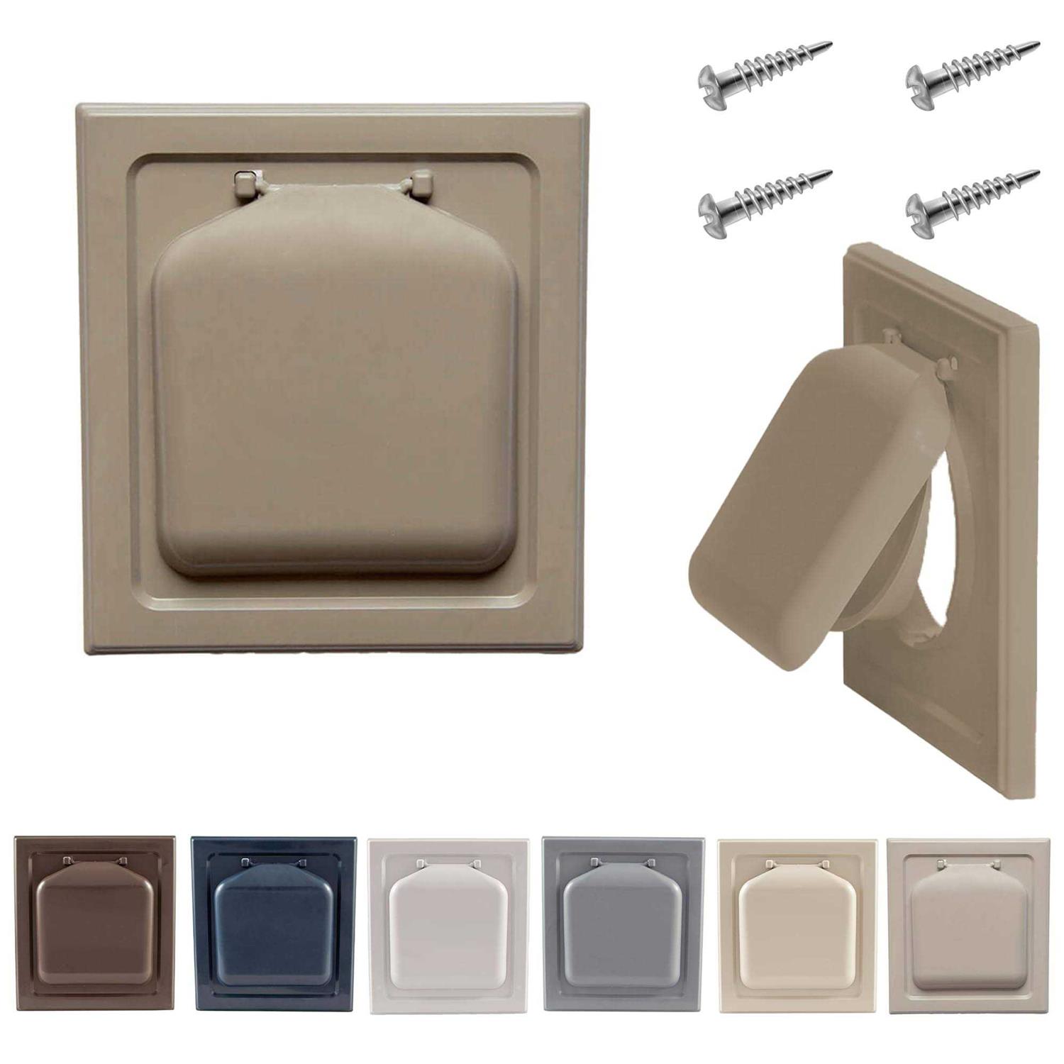 NO-PEST Vent Dual Door Dryer Vent Cover Outdoor 4 inch Made in USA w Highest UV Resistant Plastic in any Outdoor Vent Cover - Inhomebuy