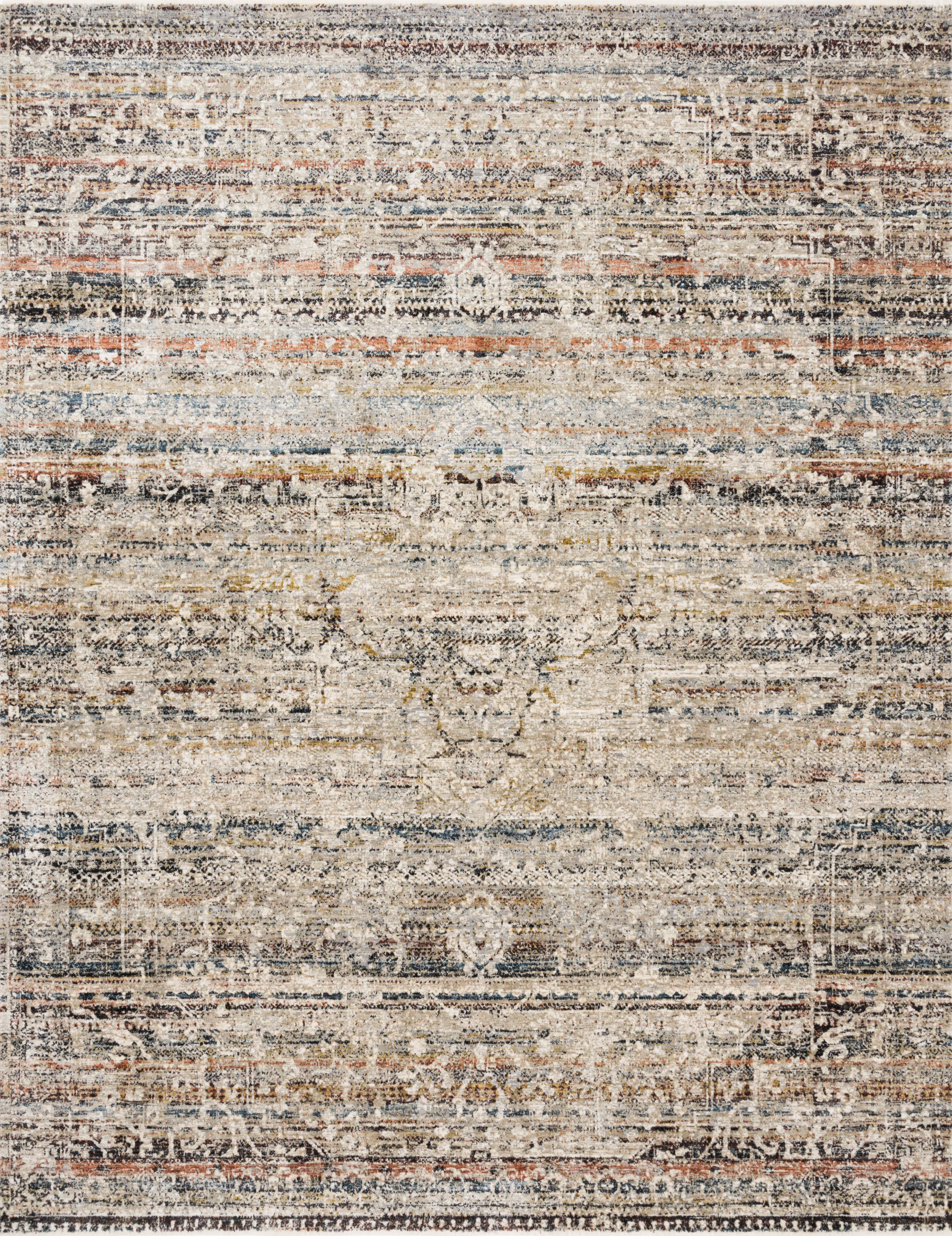 Loloi Rugs Theia Collection Rug in Taupe, Multi - 6'7