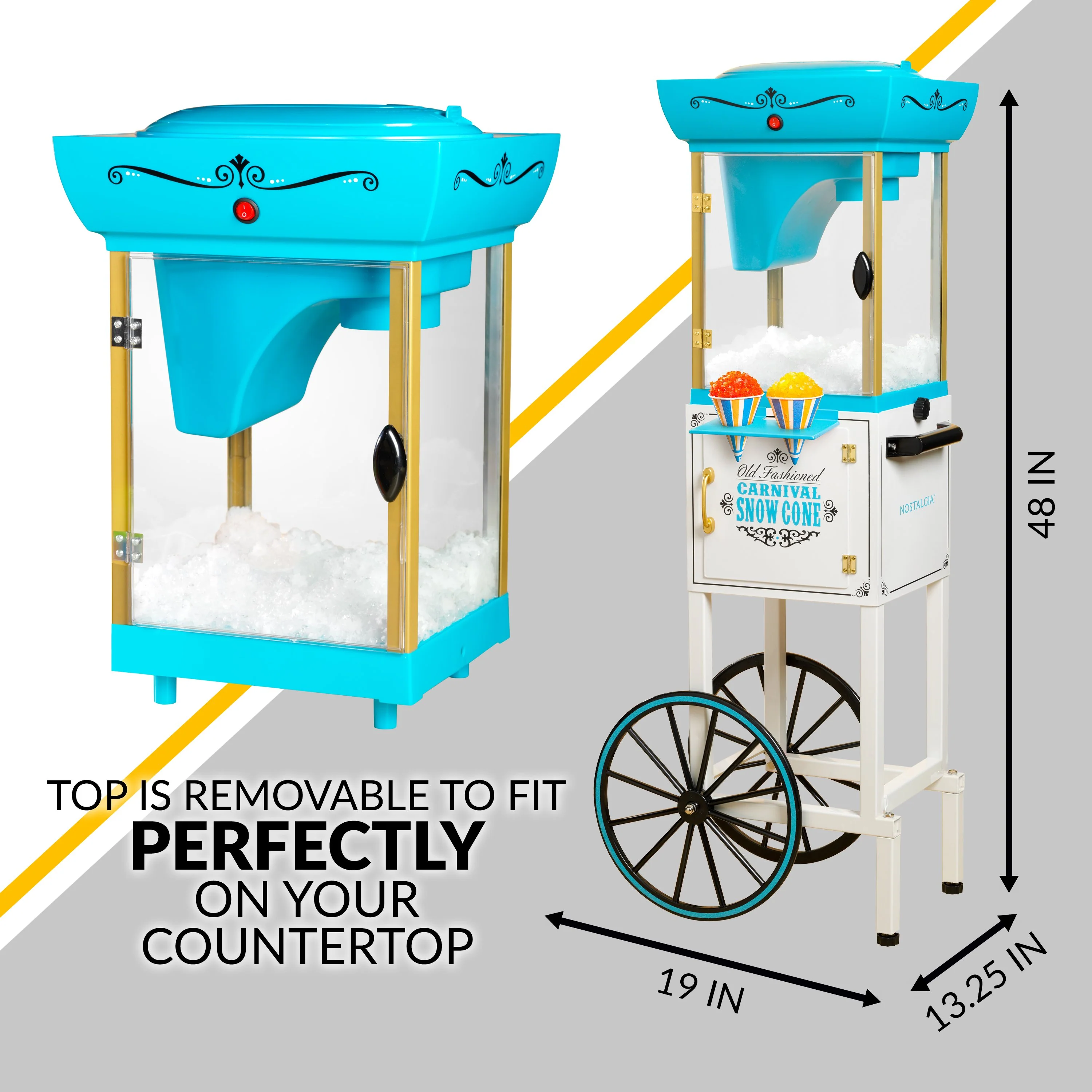 48-Inch Tall Snow Cone Cart - Inhomebuy