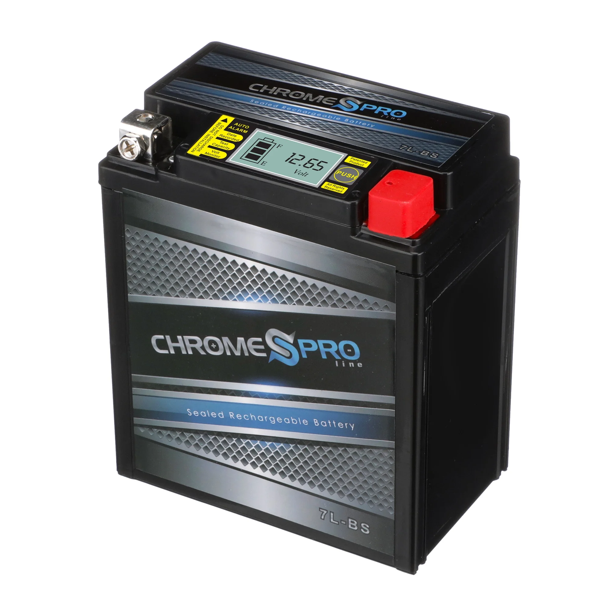 Chrome Pro Battery Ytx7L-Bs High Performance - Maintenance Free - Sealed Igel Motorcycle Battery - Inhomebuy