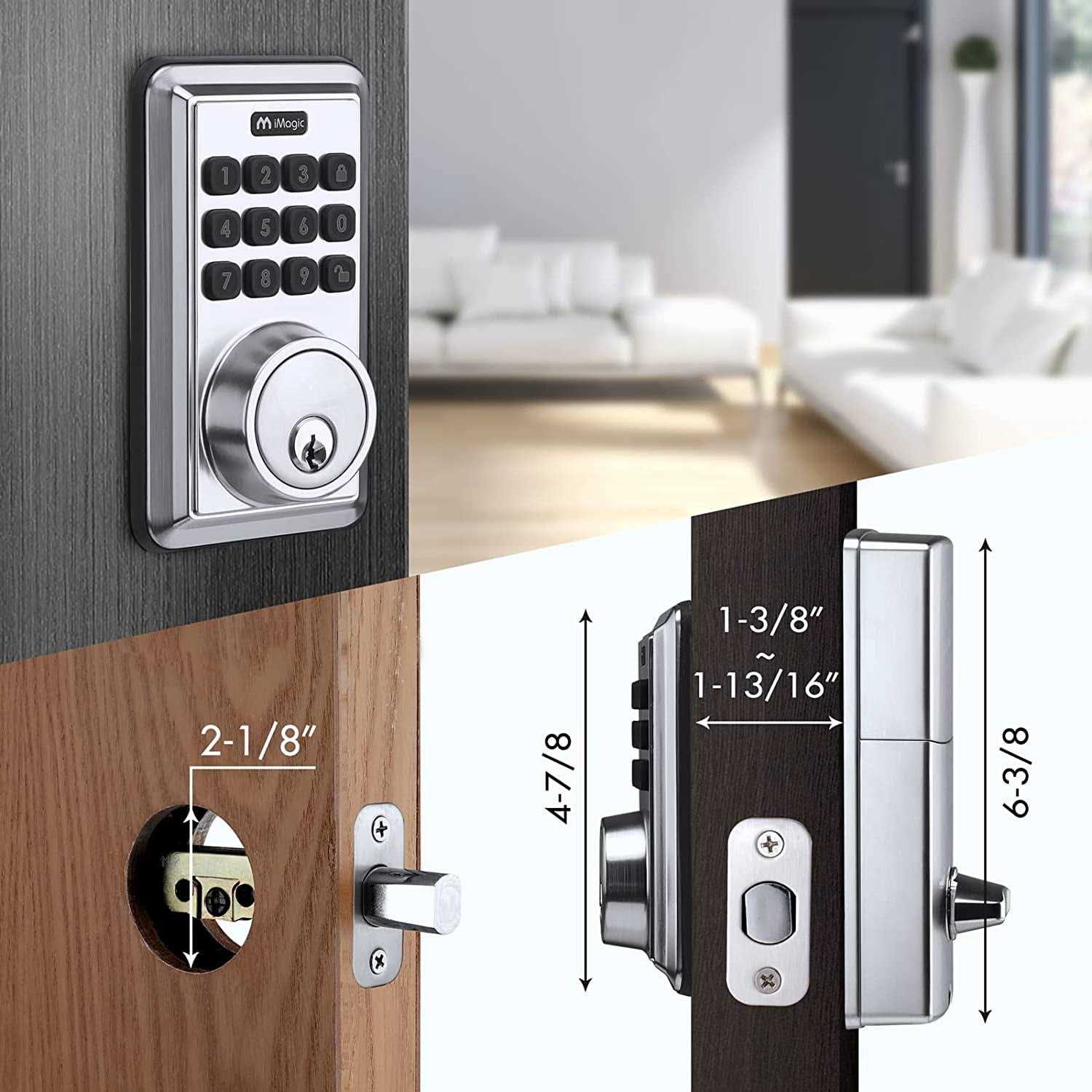 Imagic Keypad Deadbolt Keyless Entry Deadbolt Lock Electronic Keypad Door Lock - Inhomebuy