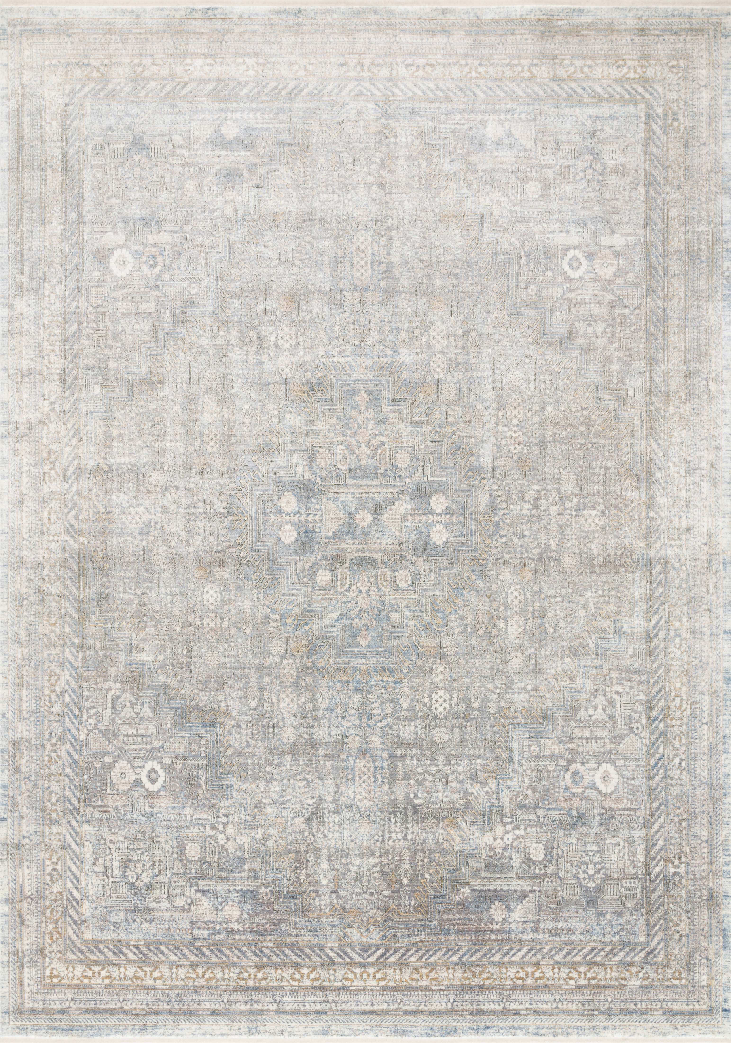 Loloi Rugs Gemma Collection Rug in Silver, Multi - 5' x 7'3