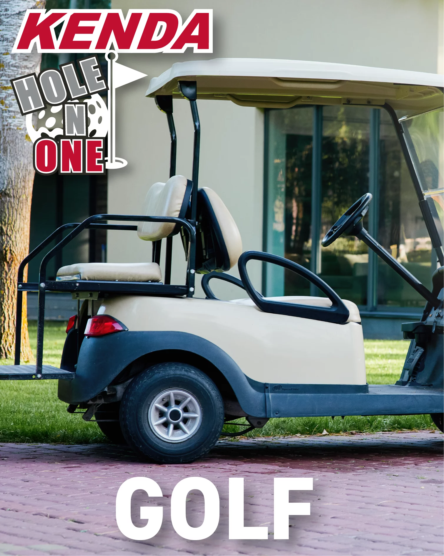 Kenda 205/50-10 Pro Tour Front or Rear Golf Cart Tires (2 Pack) - 4 Ply with Key Chain Bottle Opener - Inhomebuy