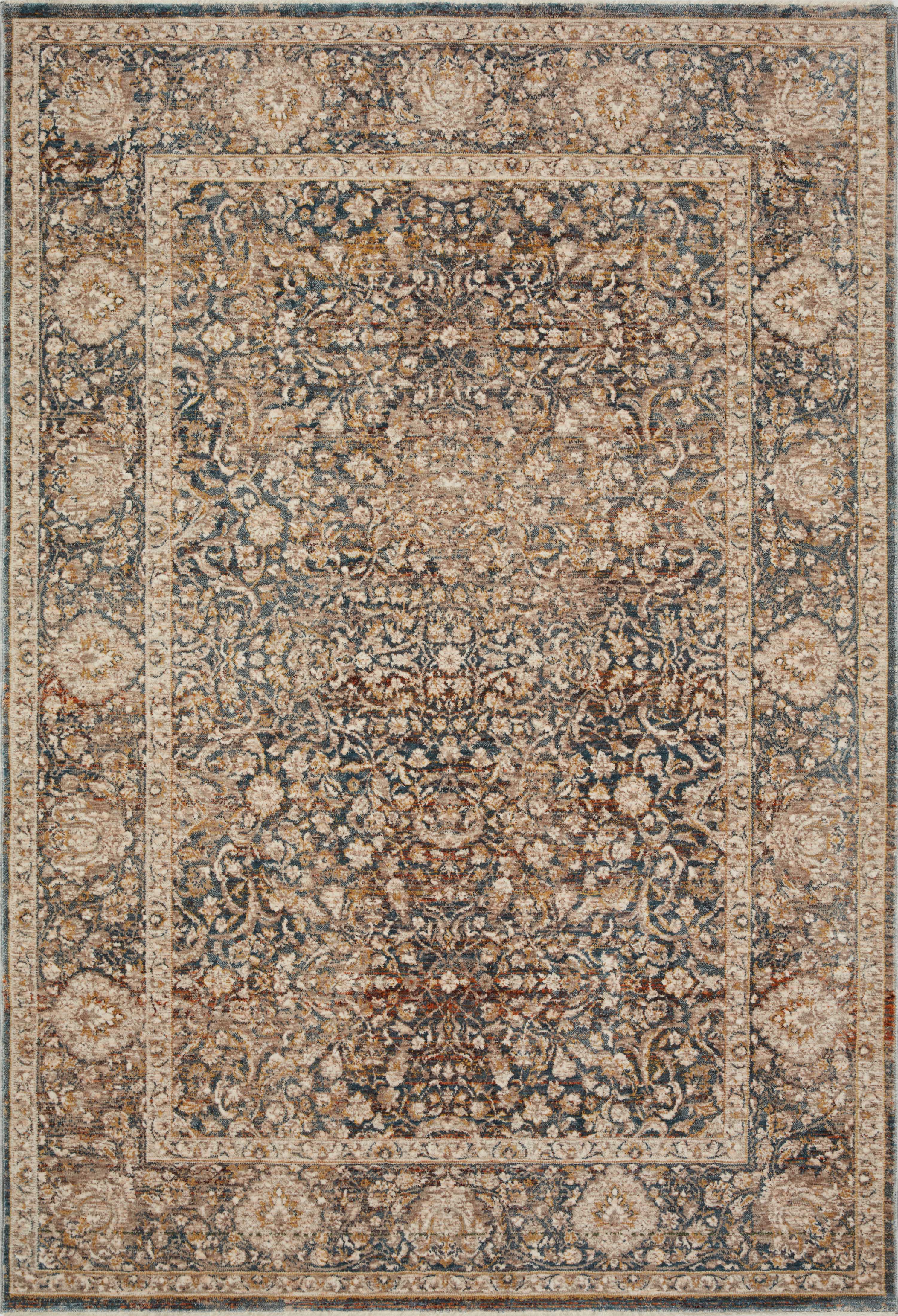 Loloi Rugs Lourdes Collection Rug in Charcoal, Ivory - 7'10