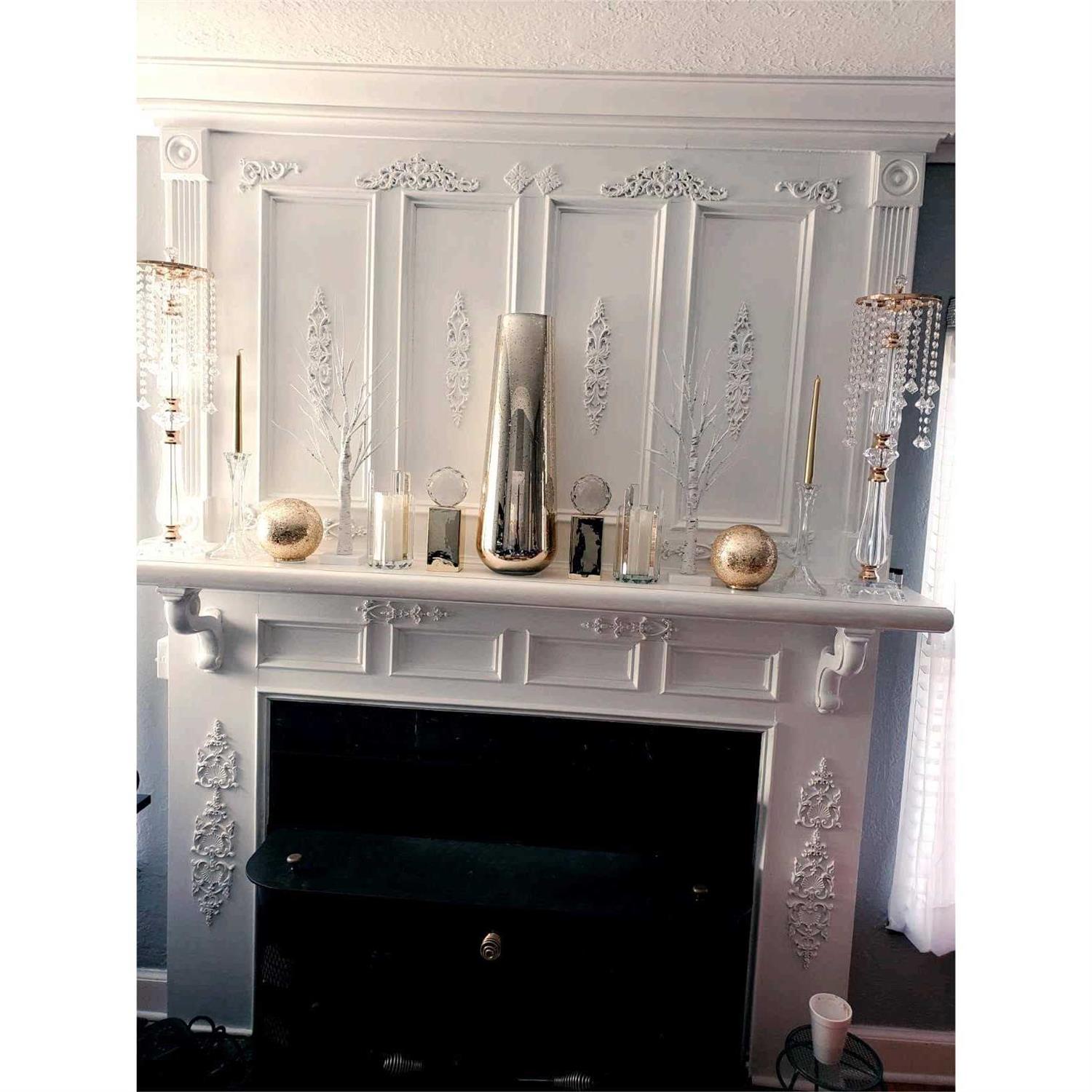 MUXSAM Long Wood Carved Appliques Onlays Unpainted Decorative Corner Carving Decals Set for Wall Door Cabinet Mirror Closet Wardrobe Dresser - Inhomebuy