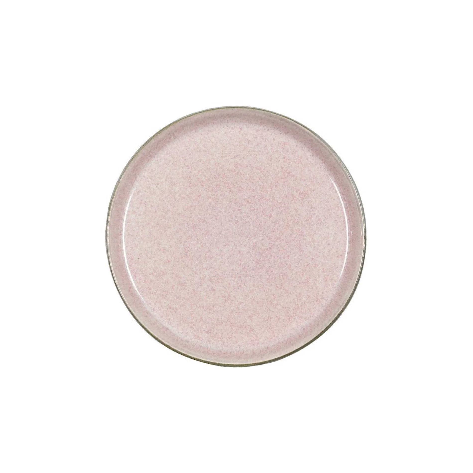Stoneware Gastro Plate Ø 21 cm Grey, Light Pink - Inhomebuy