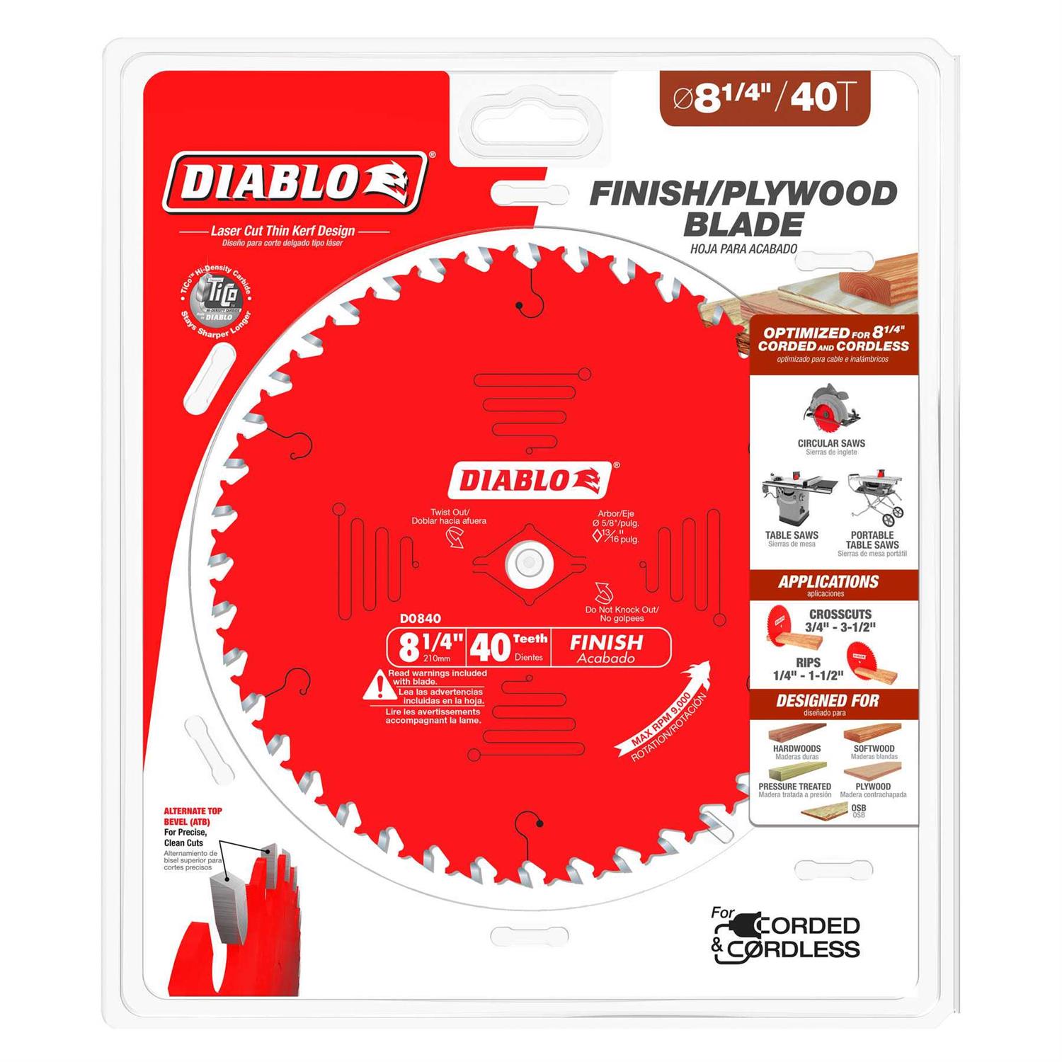 Diablo Fine Finish Saw Blade D1280X - Inhomebuy