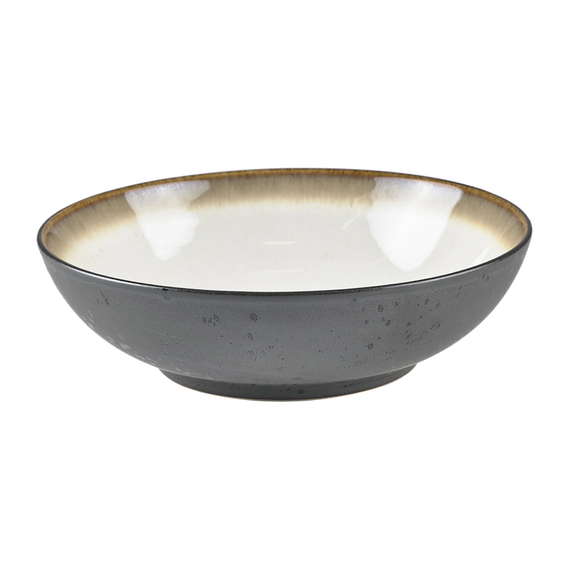 Salad Bowl 24cm Black Cream Bitz - Inhomebuy