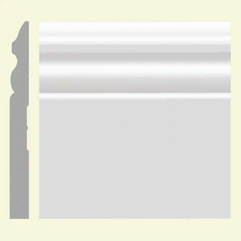 MTRIM Baseboard Prepainted 9/16 in. Height x 5.25 in. Width x Length - Inhomebuy