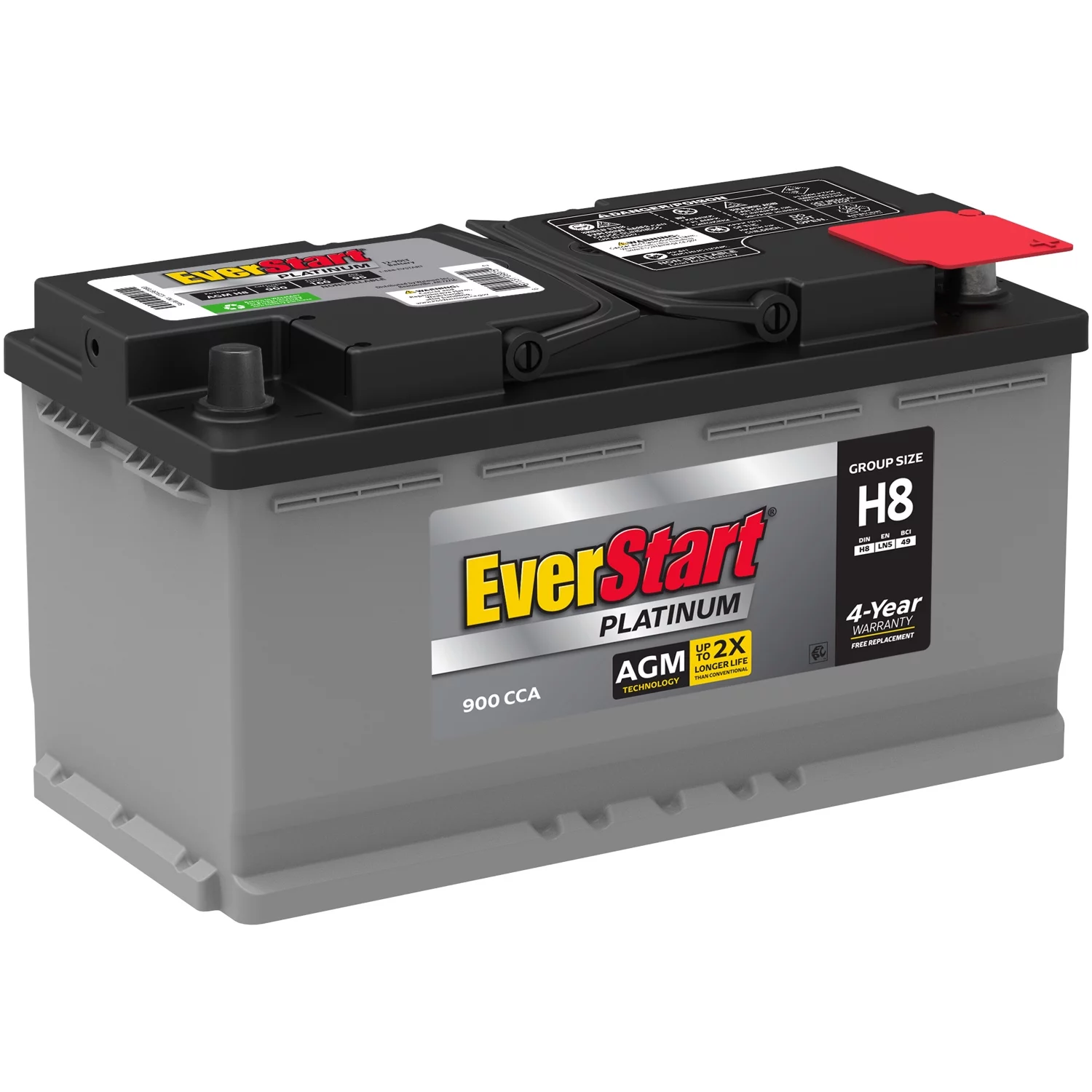 EverStart Platinum AGM Automotive Battery, Group Size H8 / LN5 / 49 12 Volt, 850 CCA 150 RC - Inhomebuy