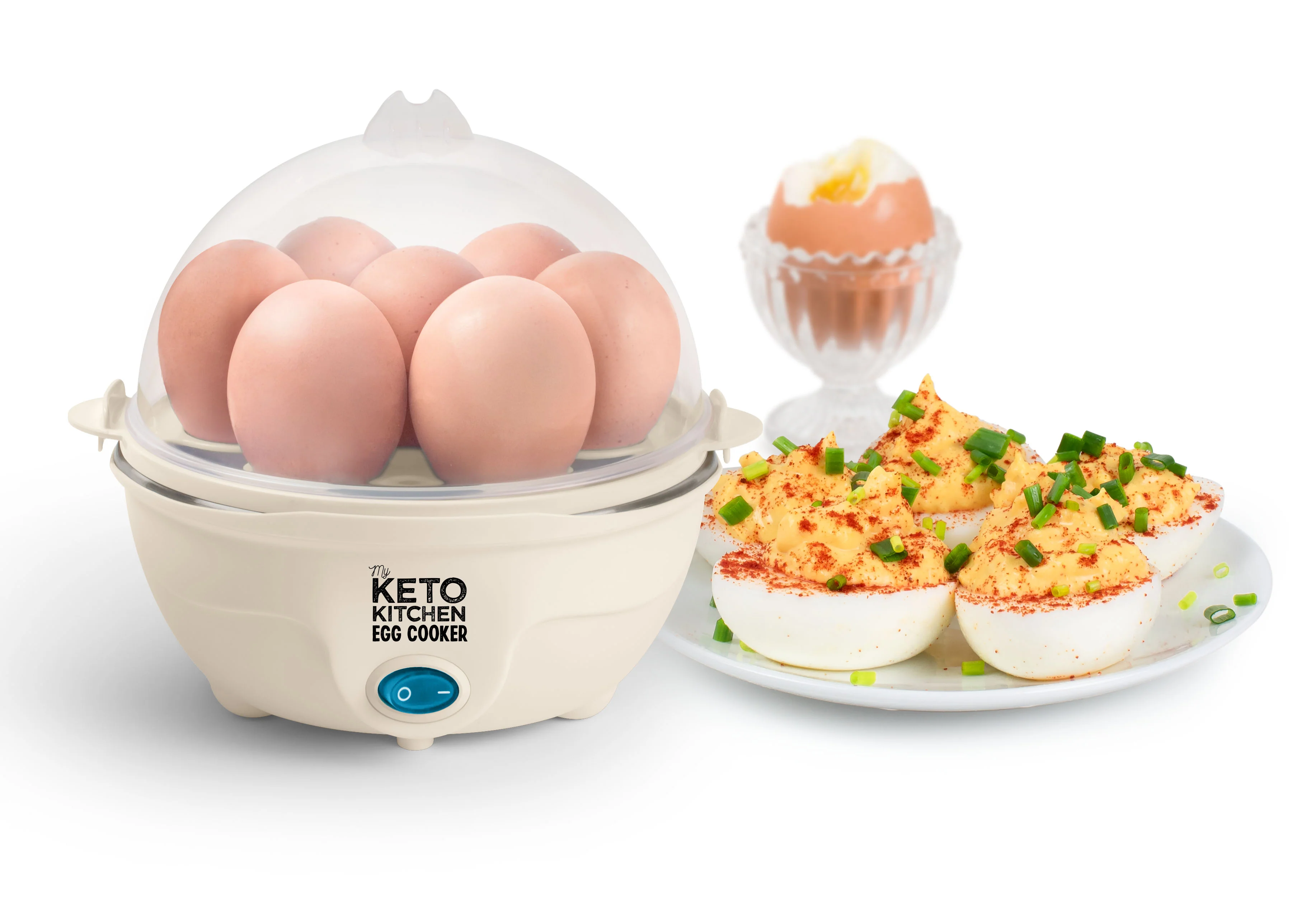 My Keto Kitchen Electric 7-Egg Cooker, Garlic - Inhomebuy