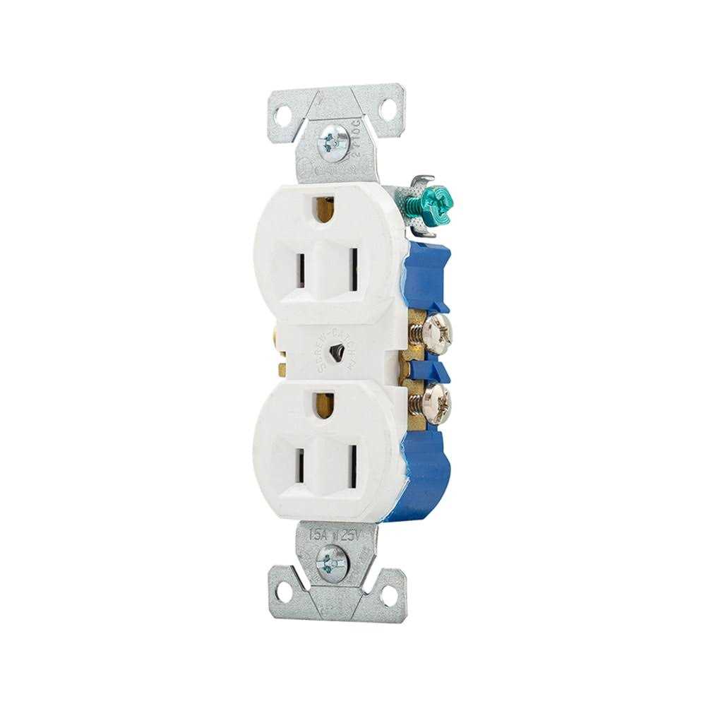 Eaton 15-Amp 125-volt Residential Decorator Outlet 1107W-10-LW - Inhomebuy