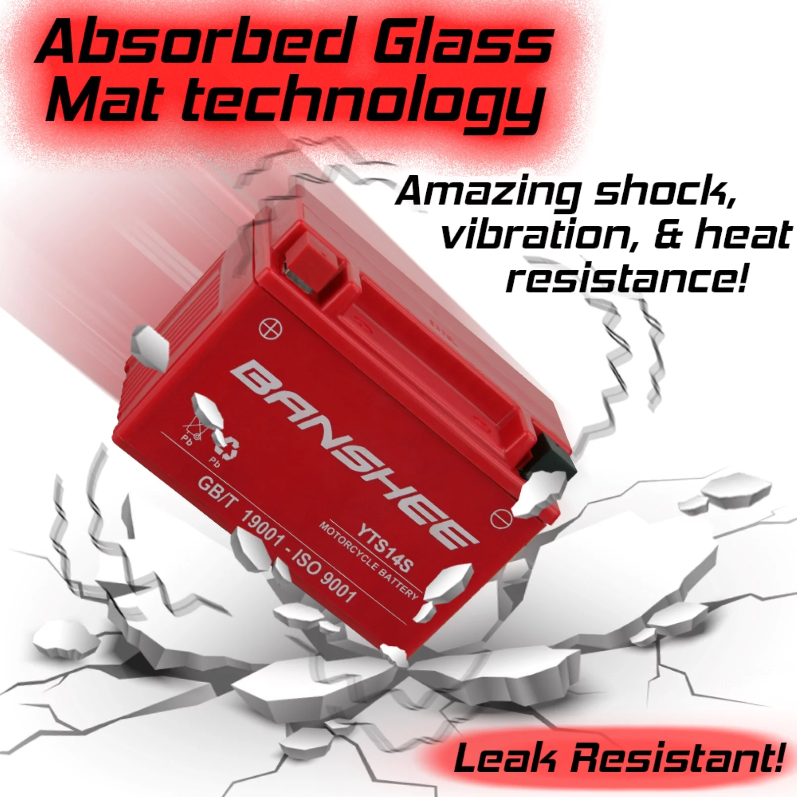 YTZ14S, GTZ14S, PTZ14S, UTZ14S Replacement Battery 250cca High Performance WPZ14S Sealed AGM for Honda, Yamaha, KTM, BMW Motorcycle, Scooter, Generator - Inhomebuy