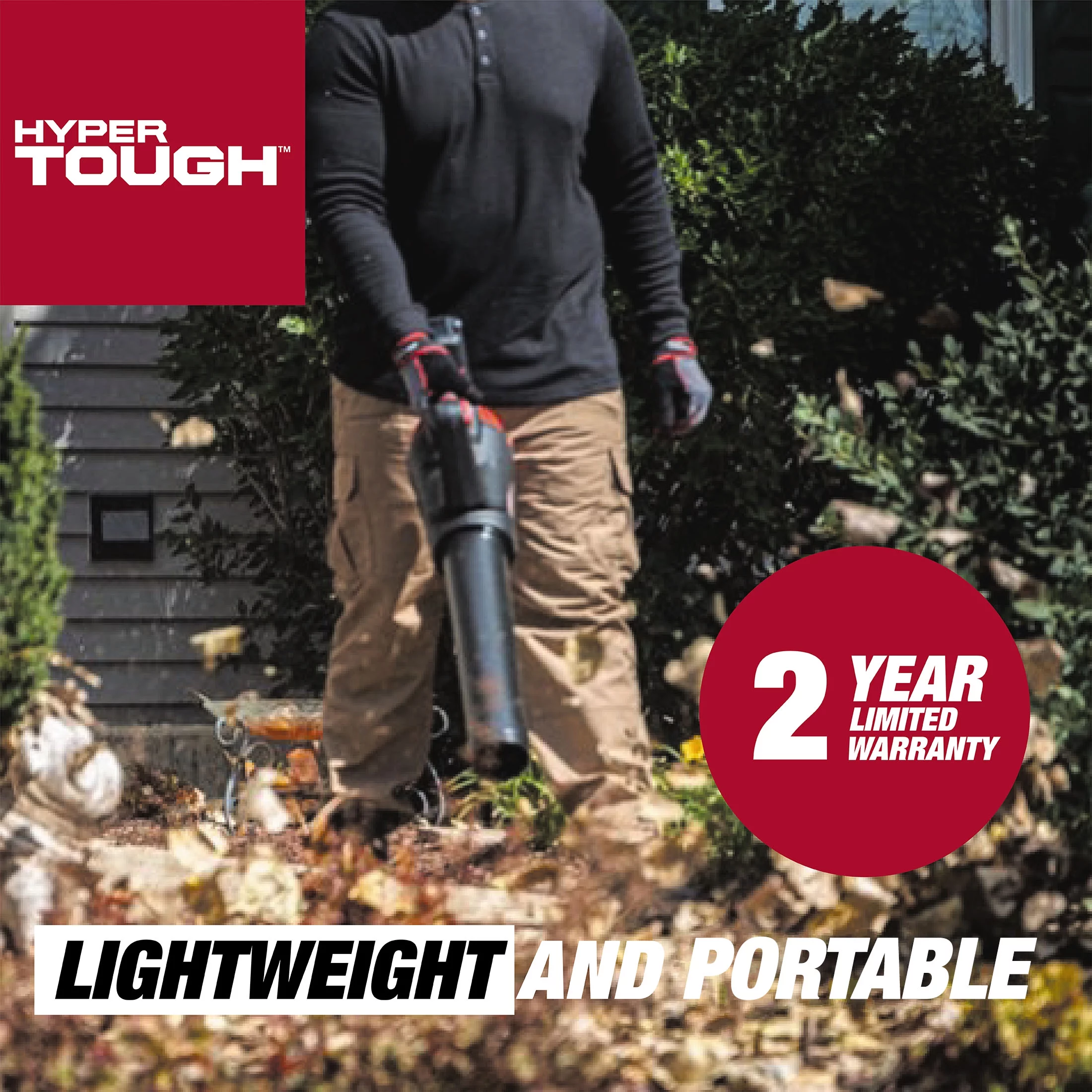 Hyper Tough 20V Max 110 mph 420 Cfm 4.0Ah Brushless Handheld Battery Blower, HT22-401-03-01 - Inhomebuy