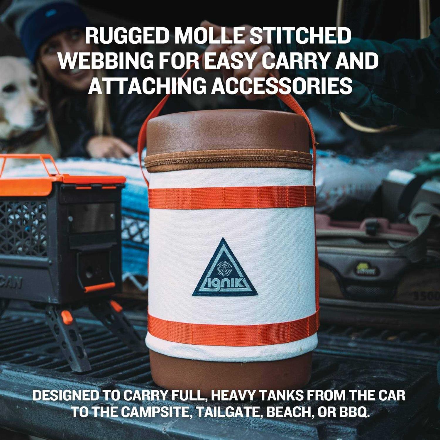 Ignik Gas Growler Carry Case and Hose Kit for 5-Pound Refillable Propane Tank - Inhomebuy