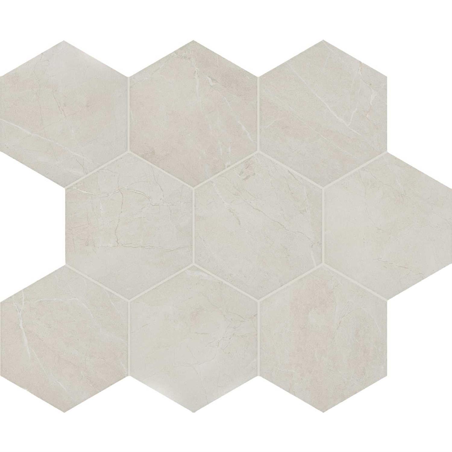 Daltile Perpetuo 8 X 8 Hexagon Porcelain Marble Look Wall & Floor Tile in Matte - Inhomebuy