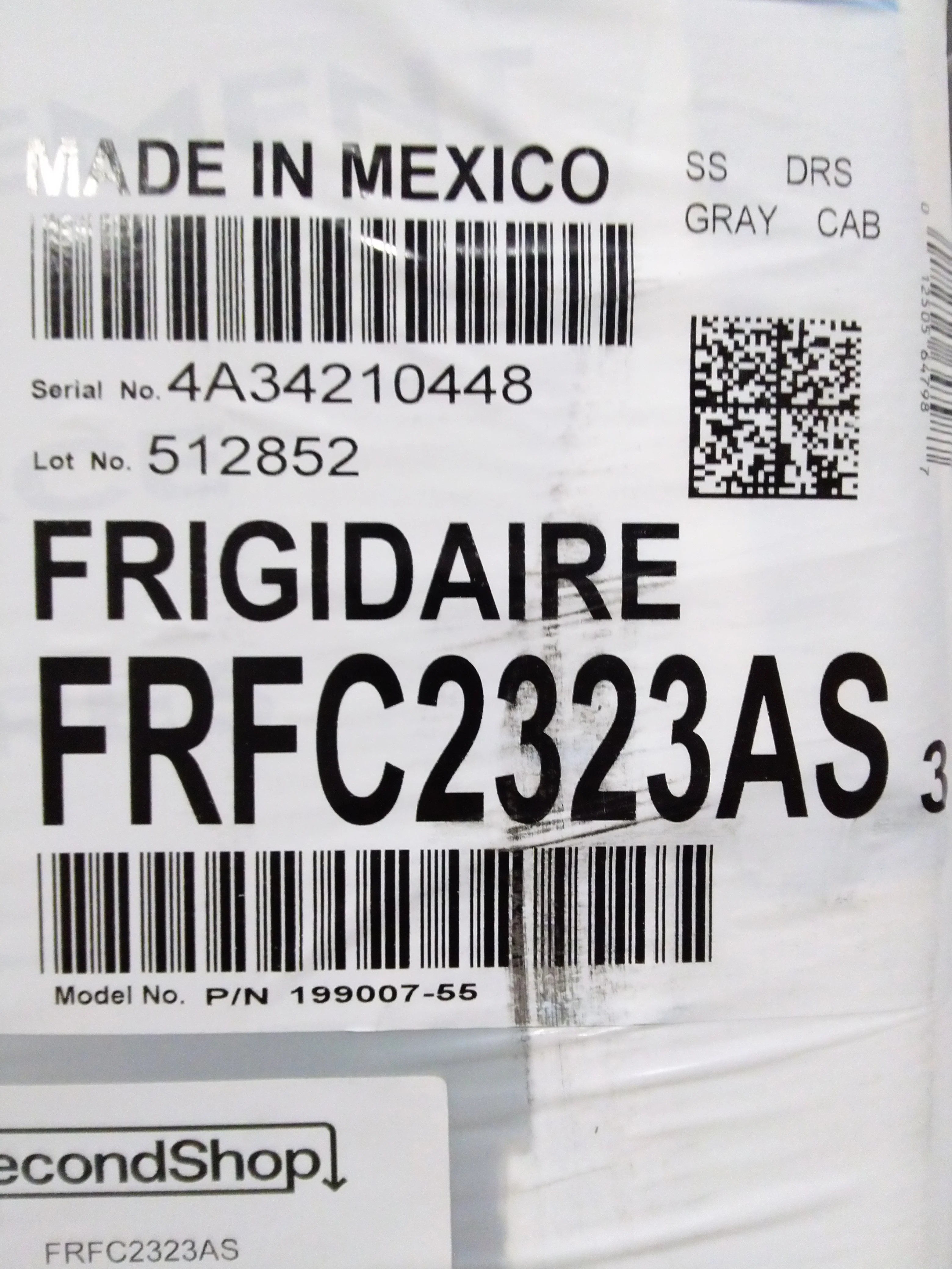 FRIGIDAIRE 36 IN. 22.6 CU FT. STAINLESS STEEL COUNTER-DEPTH FRENCH DOOR REFRIGERATOR - FRFC2323AS - Inhomebuy