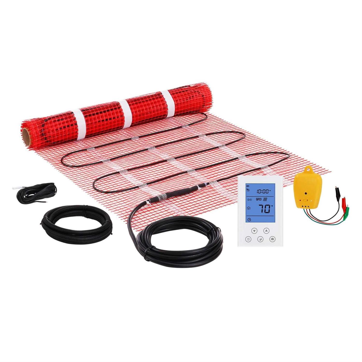 VEVOR Floor Heating Mat Electric Radiant In-Floor Heated Warm System with Digital Floor Sensing Thermostat - Inhomebuy