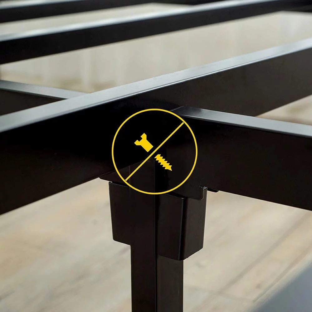 Twin XL Platform Bed Frame | Quiet & Sturdy | No Box Spring | 14