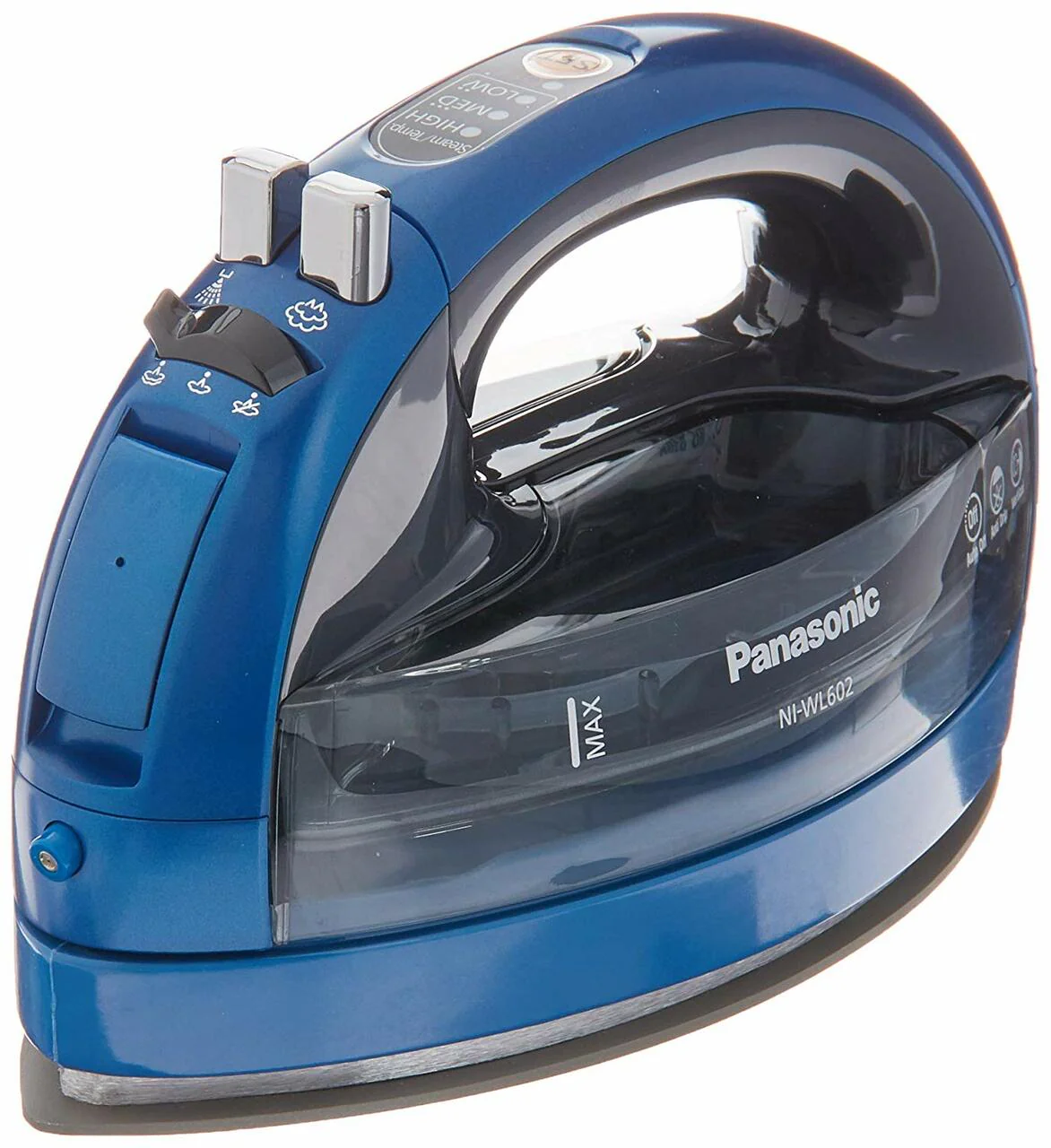 Panasonic Steam Iron |NI-WL607A| Blue, 360-Quick, Cordless, Ceramic-Coated Soleplate, with Vertical Steam - Inhomebuy