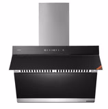 Sakura Slant Rangehood: 30'' wide, with wave control & heat cleaning, black glass finish, dual DC motor | R7261  - Inhomebuy
