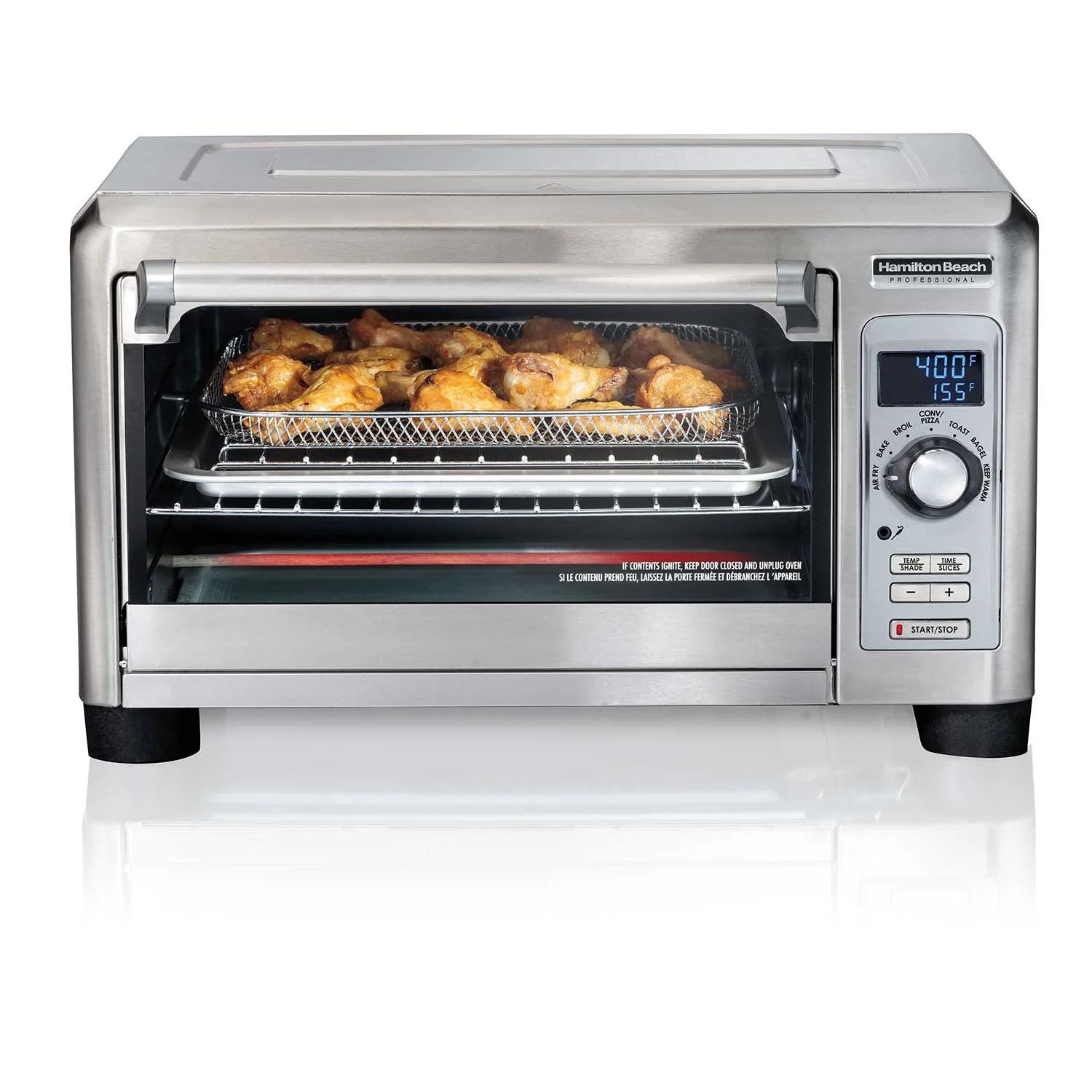 Hamilton Beach Air Fry Toaster Oven: 1.0 cu.ft, digital, s/s, Sure-Crisp® | 31243 - Inhomebuy