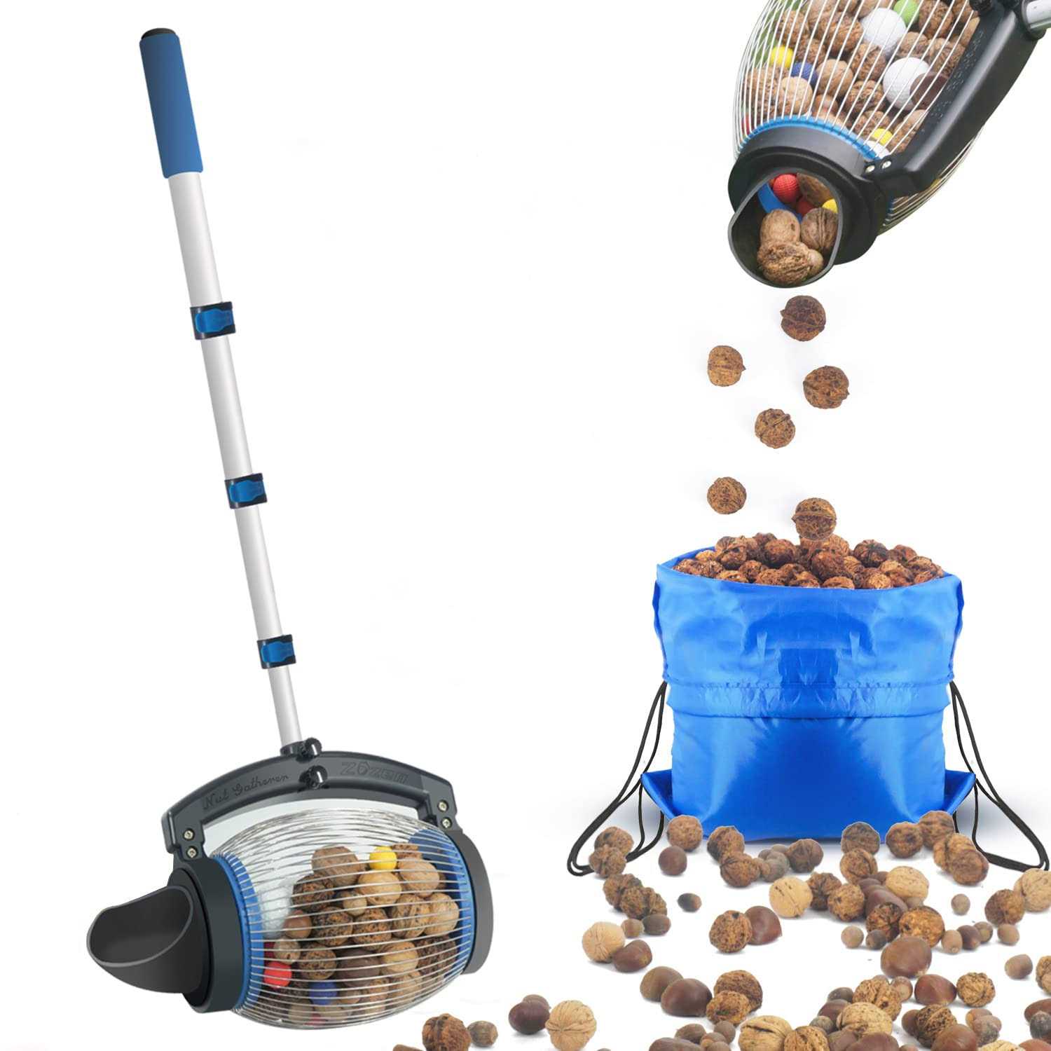 Zozen Nut Gatherer Picker Upper Directly Dump Outlet Medium - Inhomebuy