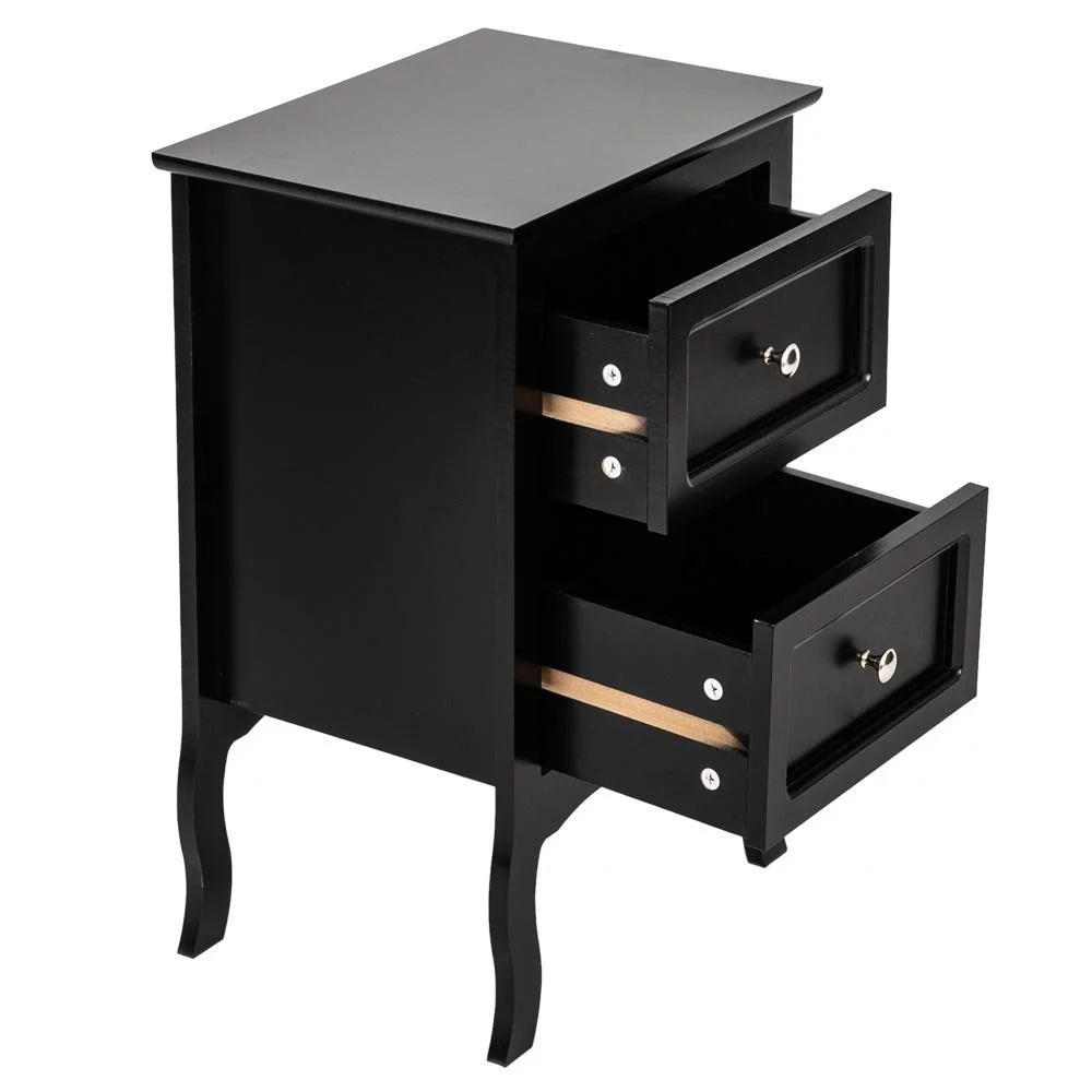 UBesGoo Wood Nightstand for Living Room,Bedroom,End Accent Table,Black, - Inhomebuy