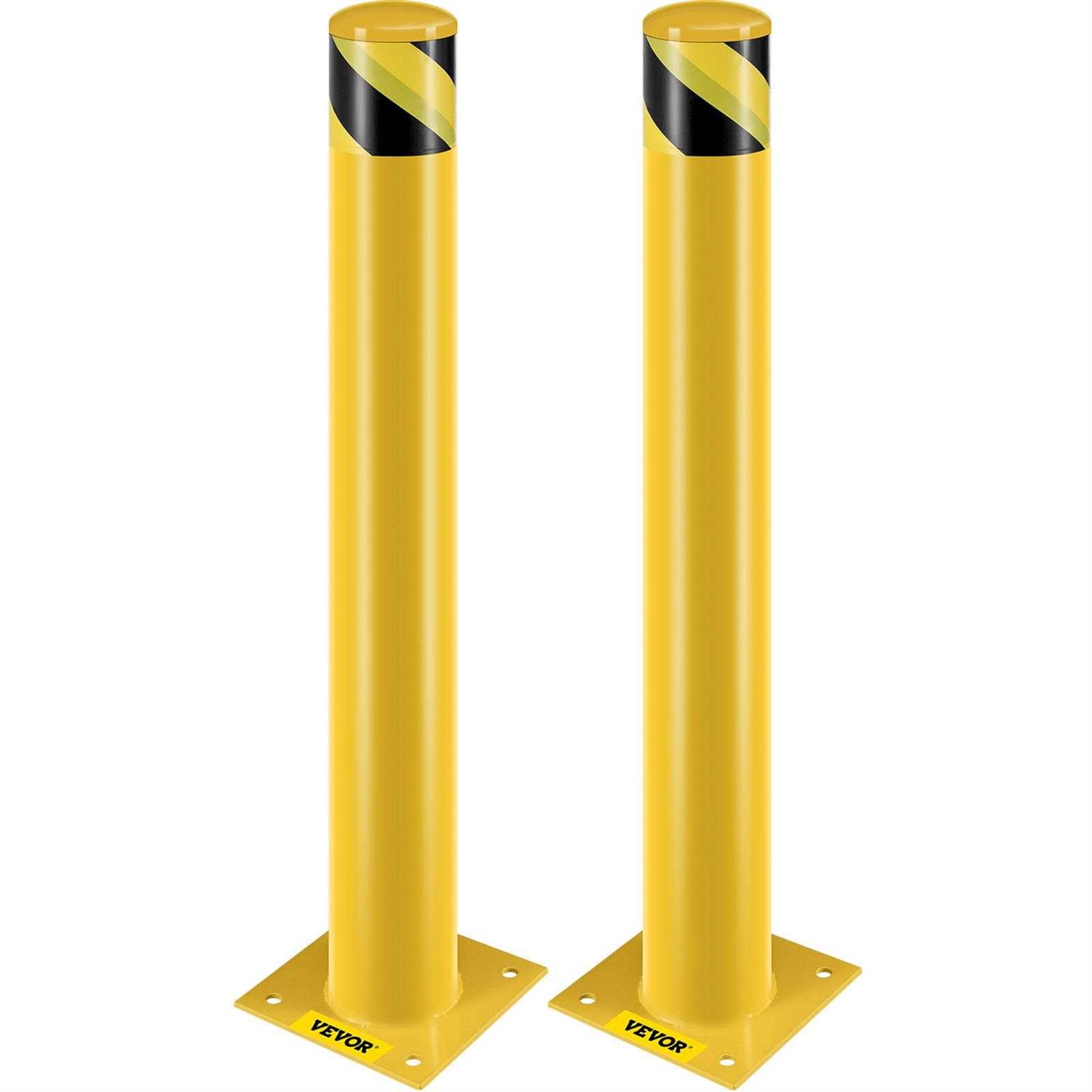 VEVOR Safety Bollard Height Bollard Post Diameter Steel Pipe Safety Bollard Post - Inhomebuy