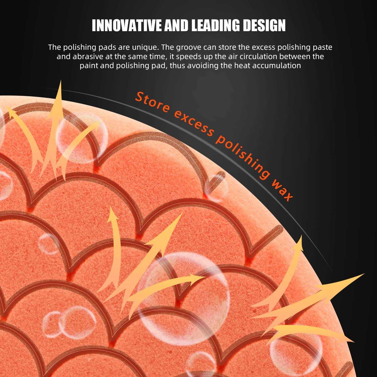 ZFE Buffing Polishing Pads Backing Plate Buffing Pads Polishing Pad Kit for Car - Inhomebuy