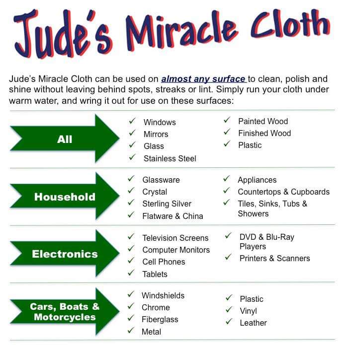 Jude's Miracle Cloth 2pk White/Blue | JMC2PK - Inhomebuy