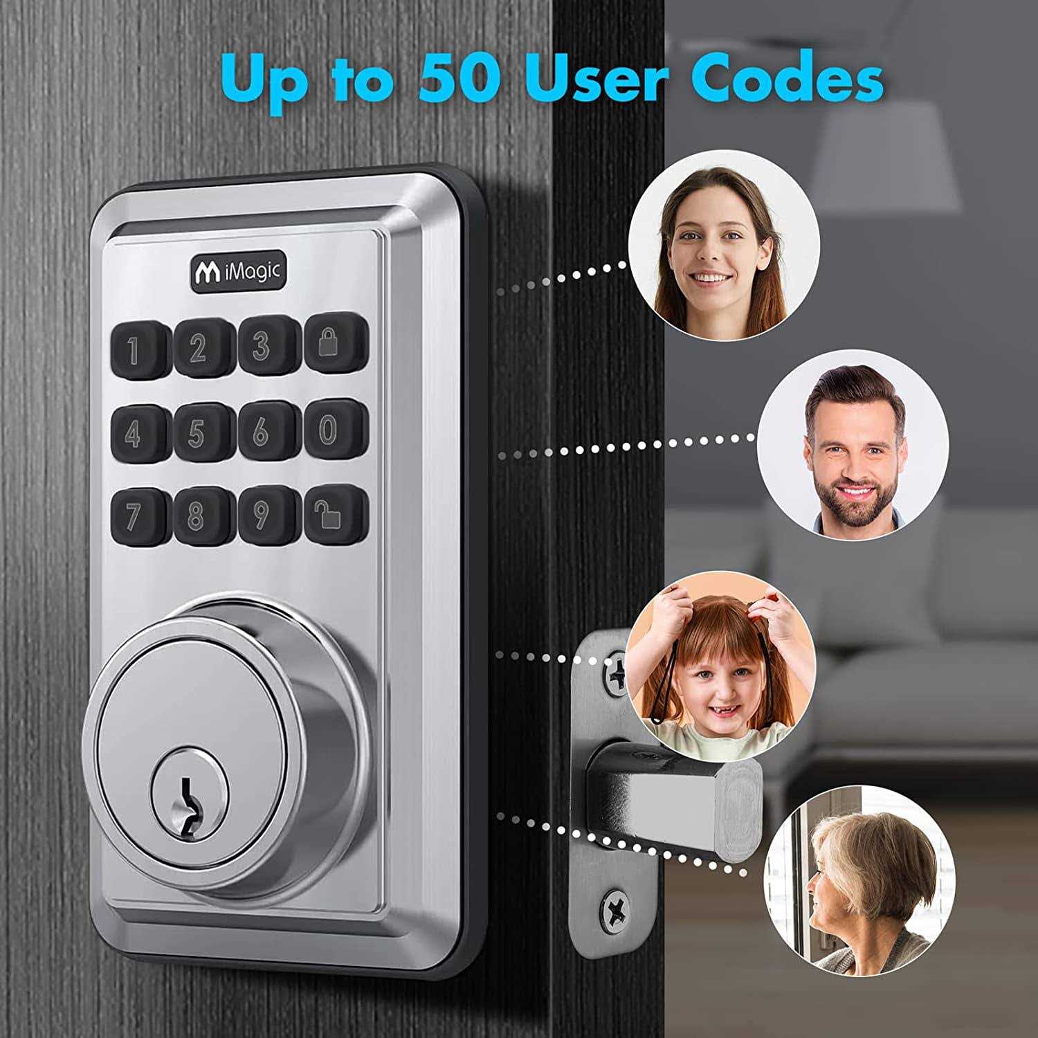 Imagic Keypad Deadbolt Keyless Entry Deadbolt Lock Electronic Keypad Door Lock - Inhomebuy