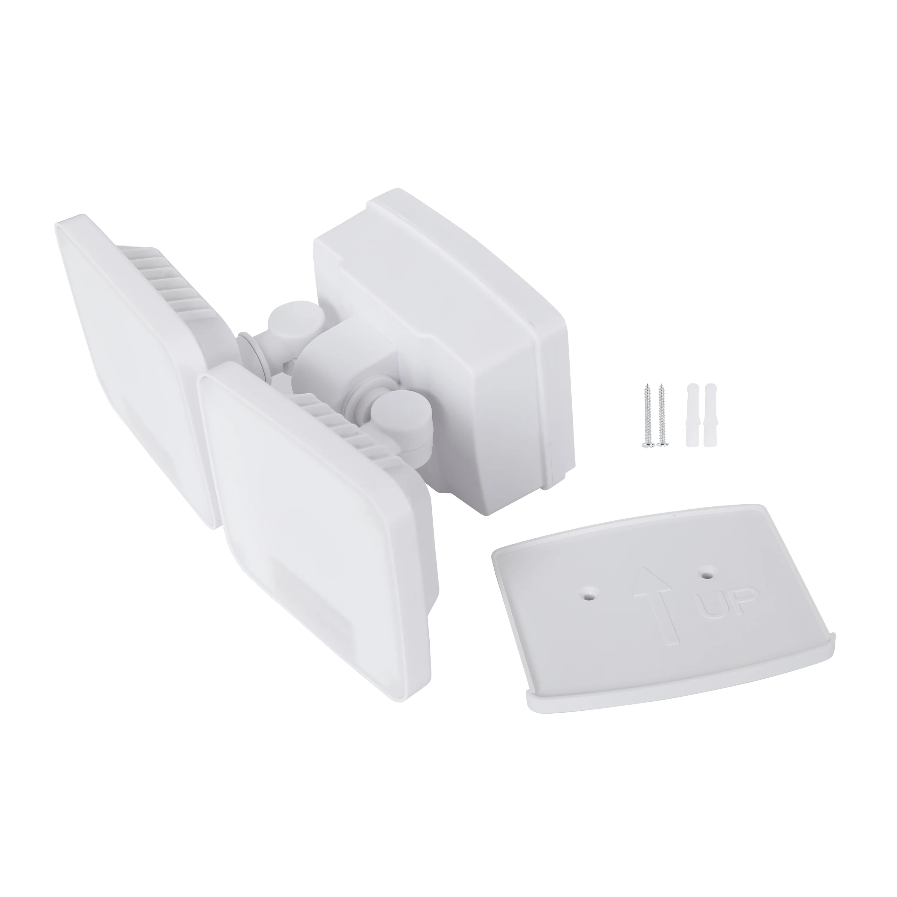 Hyper Tough Battery-Operated 600 Lumen Dual Head LED Security Light 103-Degree Beam Spread - Inhomebuy