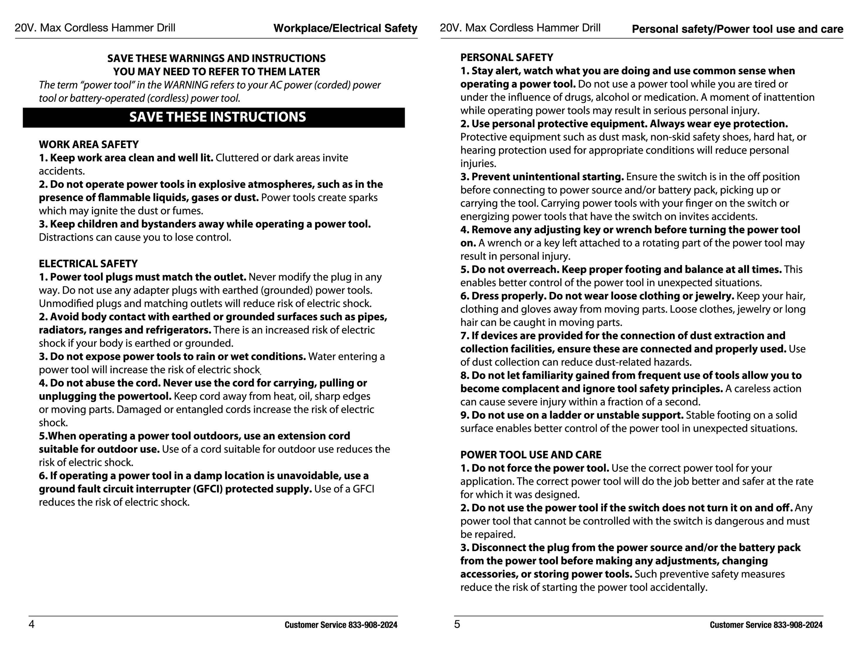 Hyper Tough 20V Max Lithium-Ion Cordless Hammer Drill, 1/2 inch Chuck, 2 Speeds with 1.5Ah Lithium-ion Battery & Charger, Bit Holder & LED Light - Inhomebuy