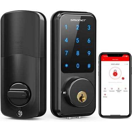 Electronic Deadbolt Door Lock Smart Wireless Anti-Theft Home Security Keyless Deadbolt Access Control System with 4 Remote Control - Inhomebuy