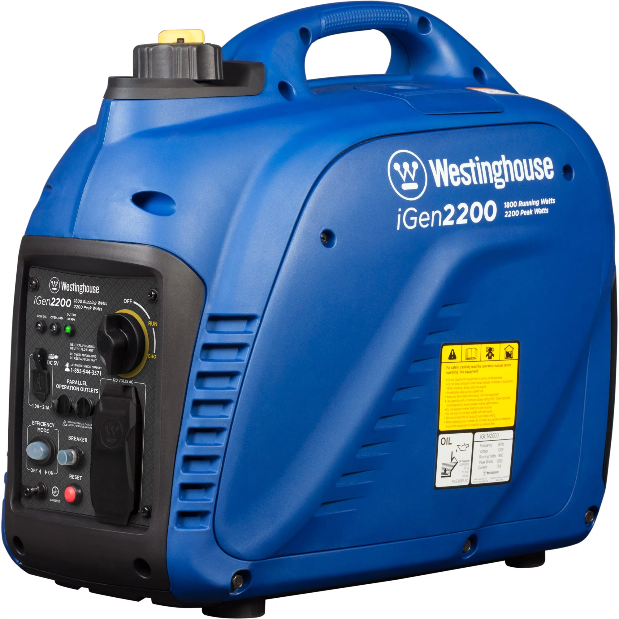 Westinghouse 2200 Peak Watt Portable Gas Inverter Generator - Inhomebuy