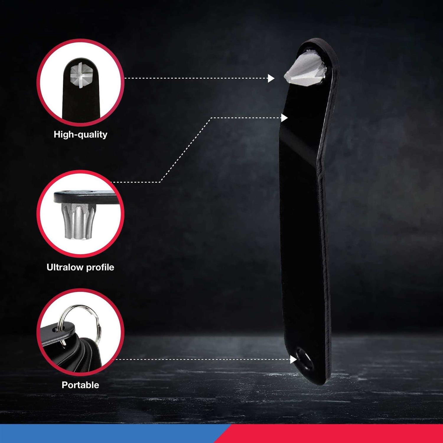 Neiko 00339A 3/8-inch-Drive Premium Breaker Bar 12 Inches Long Nut Breaker Bar 180-degree Flex Cr-mo Head With Cr-v Steel Construction - Inhomebuy