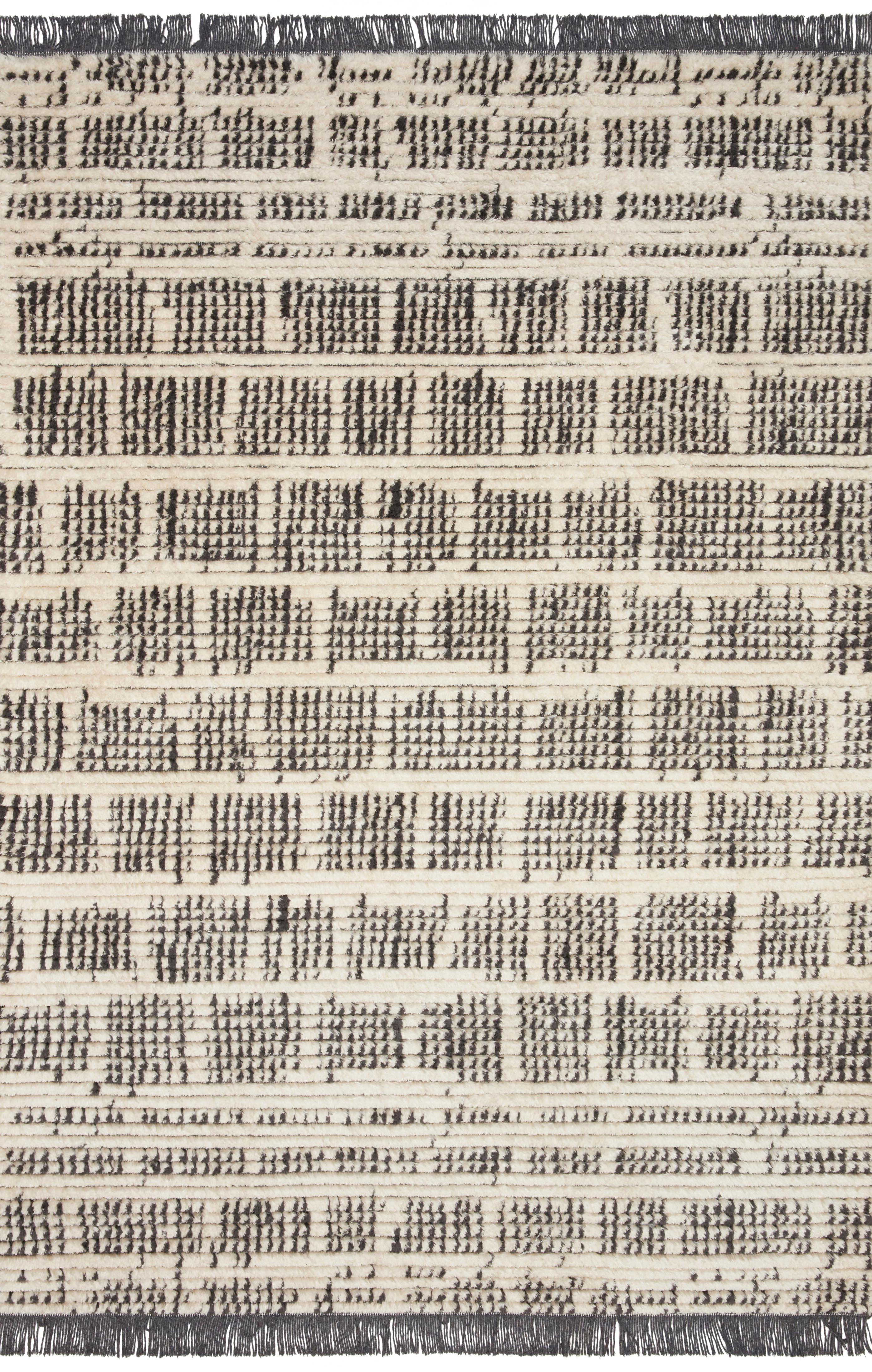 Chris Loves Julia x Loloi Rug in Cream, Charcoal - 2'7