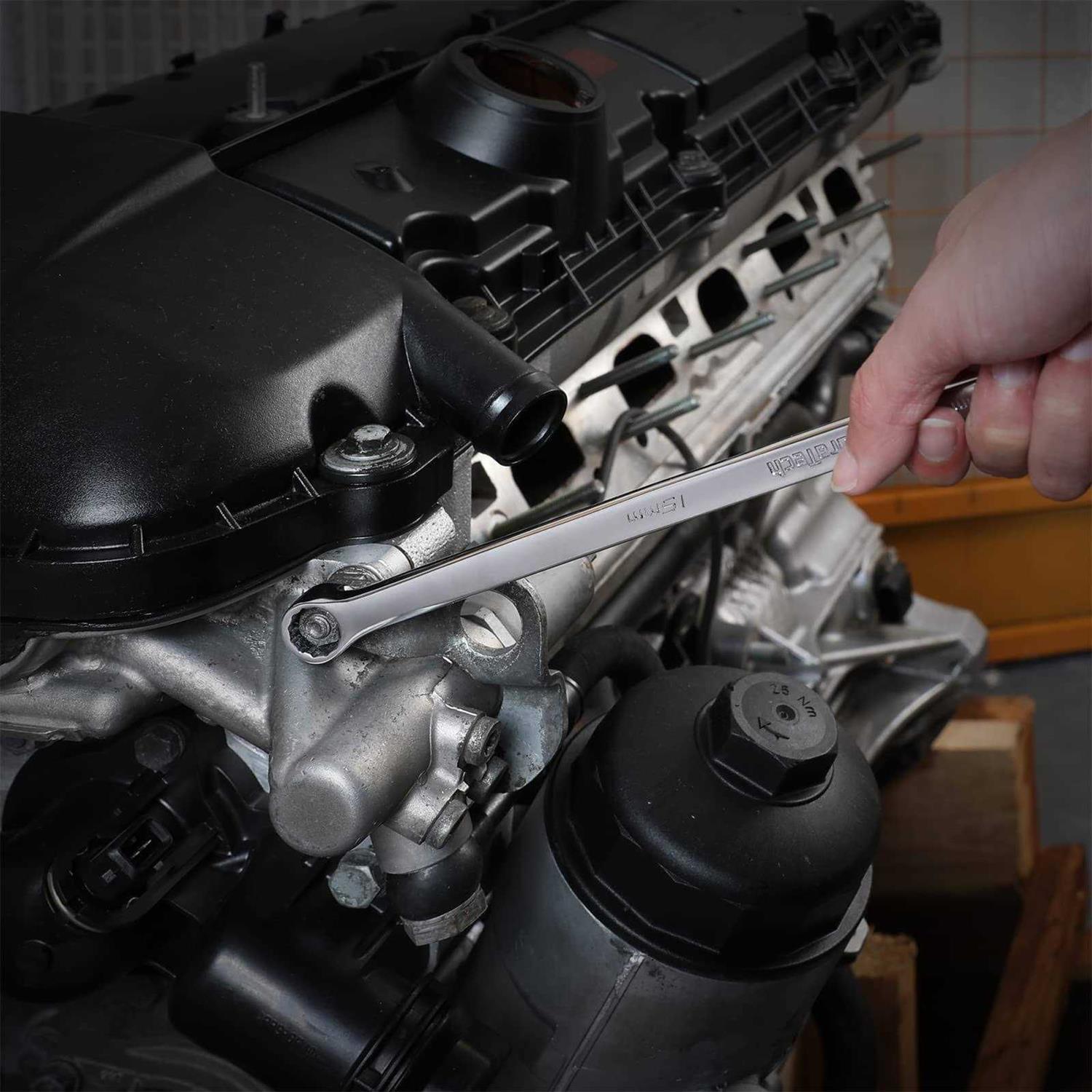 DURATECH Extra Long Flex-Head Ratcheting Wrench - Inhomebuy