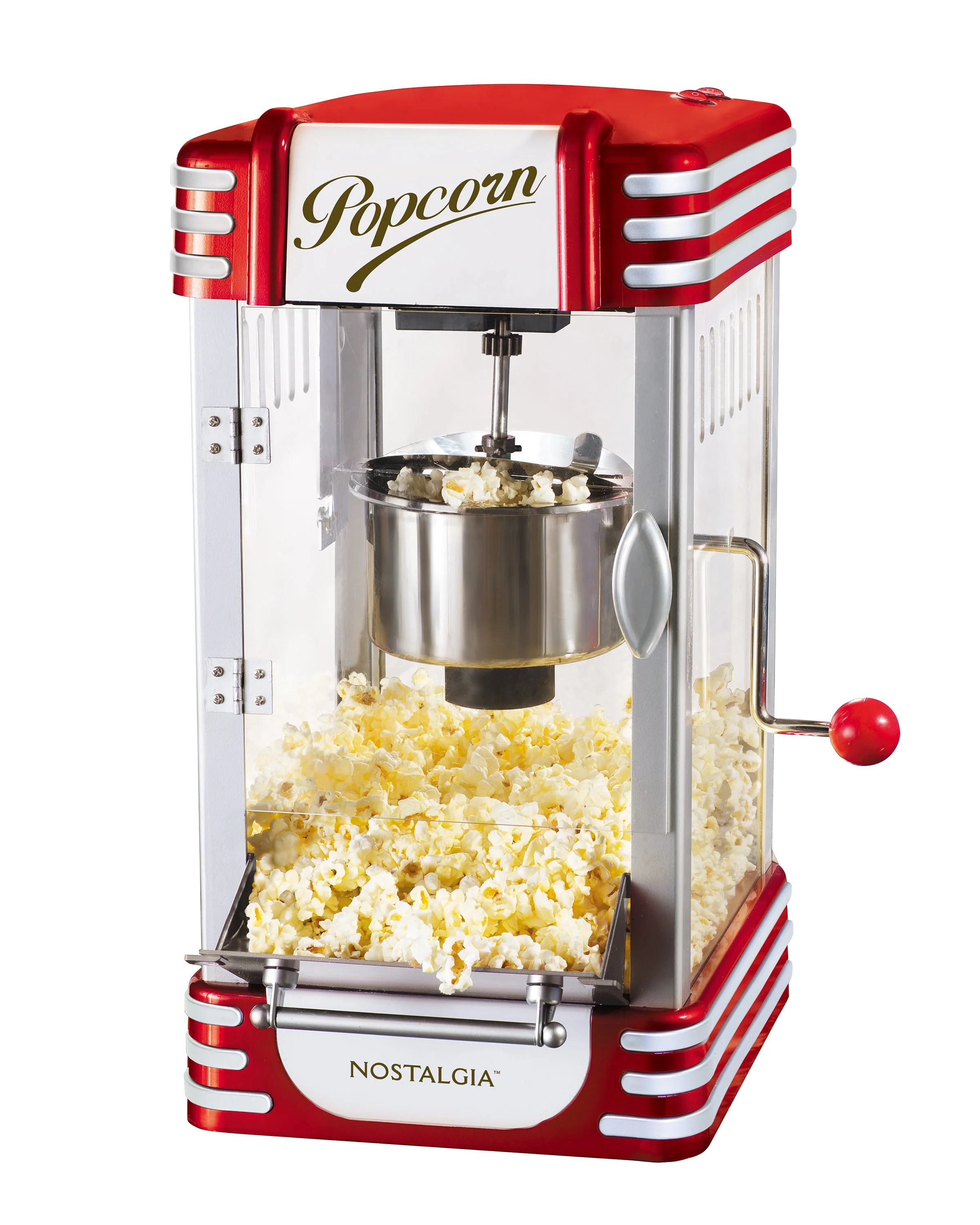 Retro 10 Cup Table-Top Popcorn Maker, Retro Red - Inhomebuy