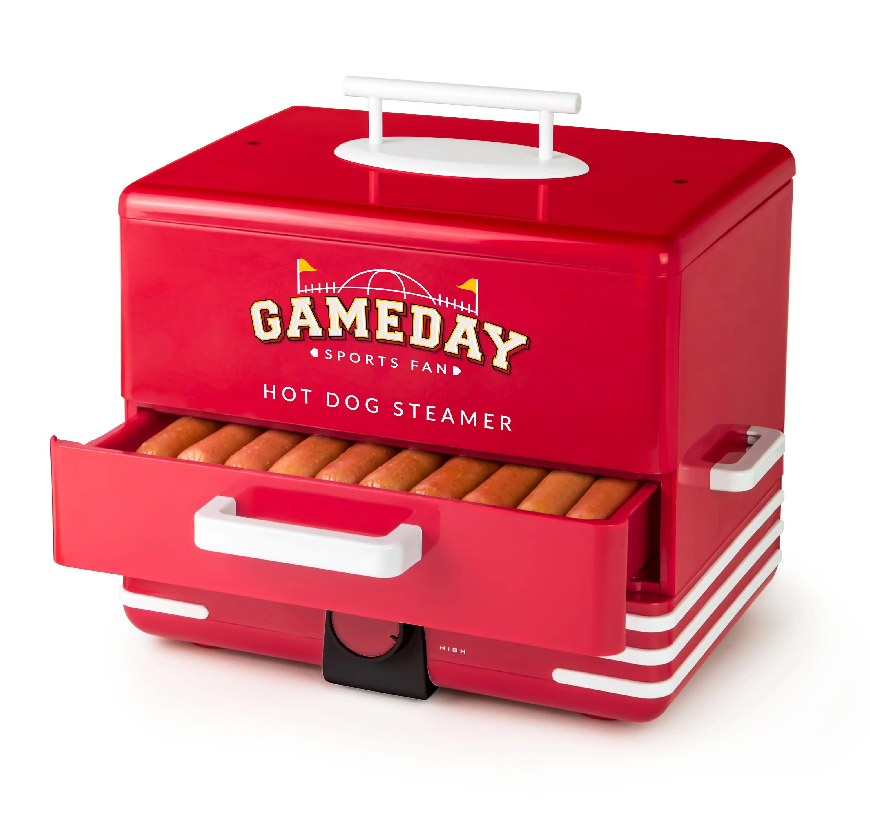 Nostalgia Game Day Hot Dog Steamer and Bun Warmer - Inhomebuy