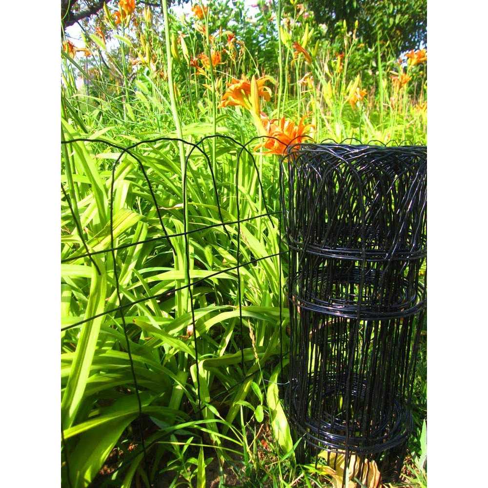 MTB Supply MTB Black PVC Coated Welded Wire Mesh Garden Economy Fence 1 Inch x 1 Inch 16GA - Inhomebuy