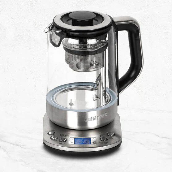 Cuisinart Tea Steeper & Kettle: 1500W, 1.0L tea / 1.0L water, s/s & glass body | TEA-200C - Inhomebuy